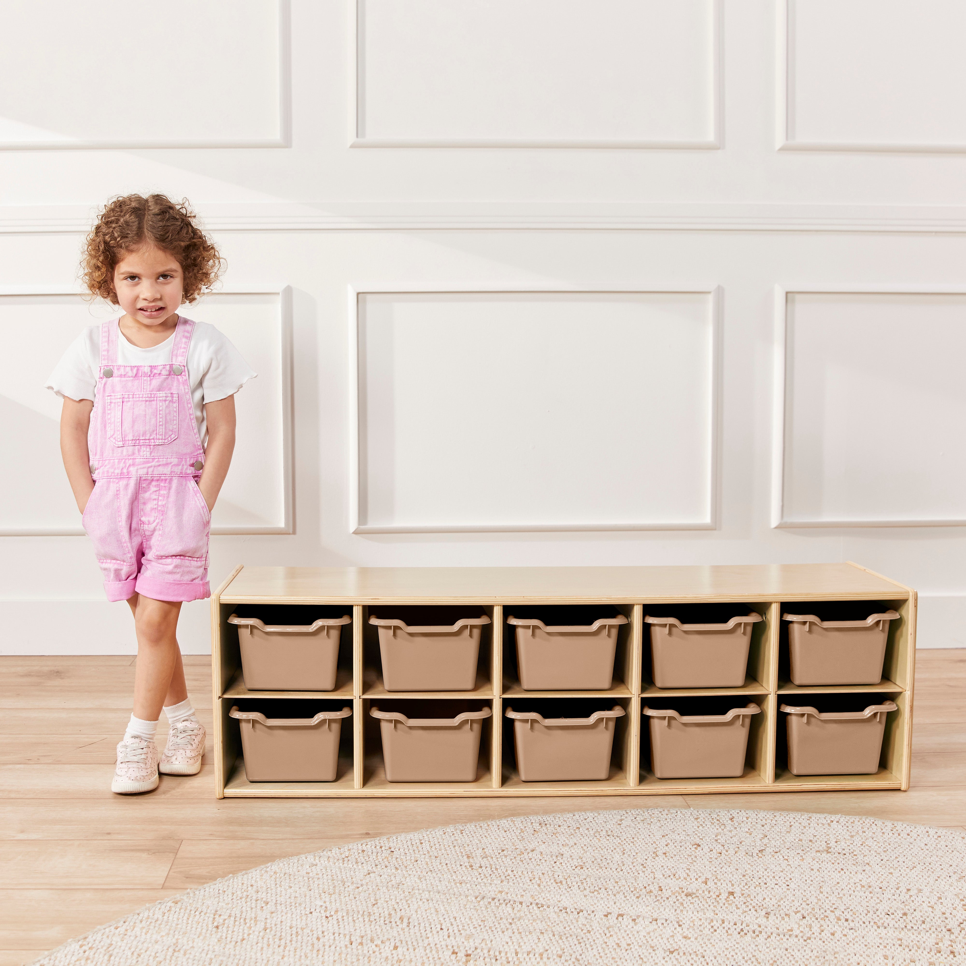 Scoop Front Storage Bins, 10-Piece