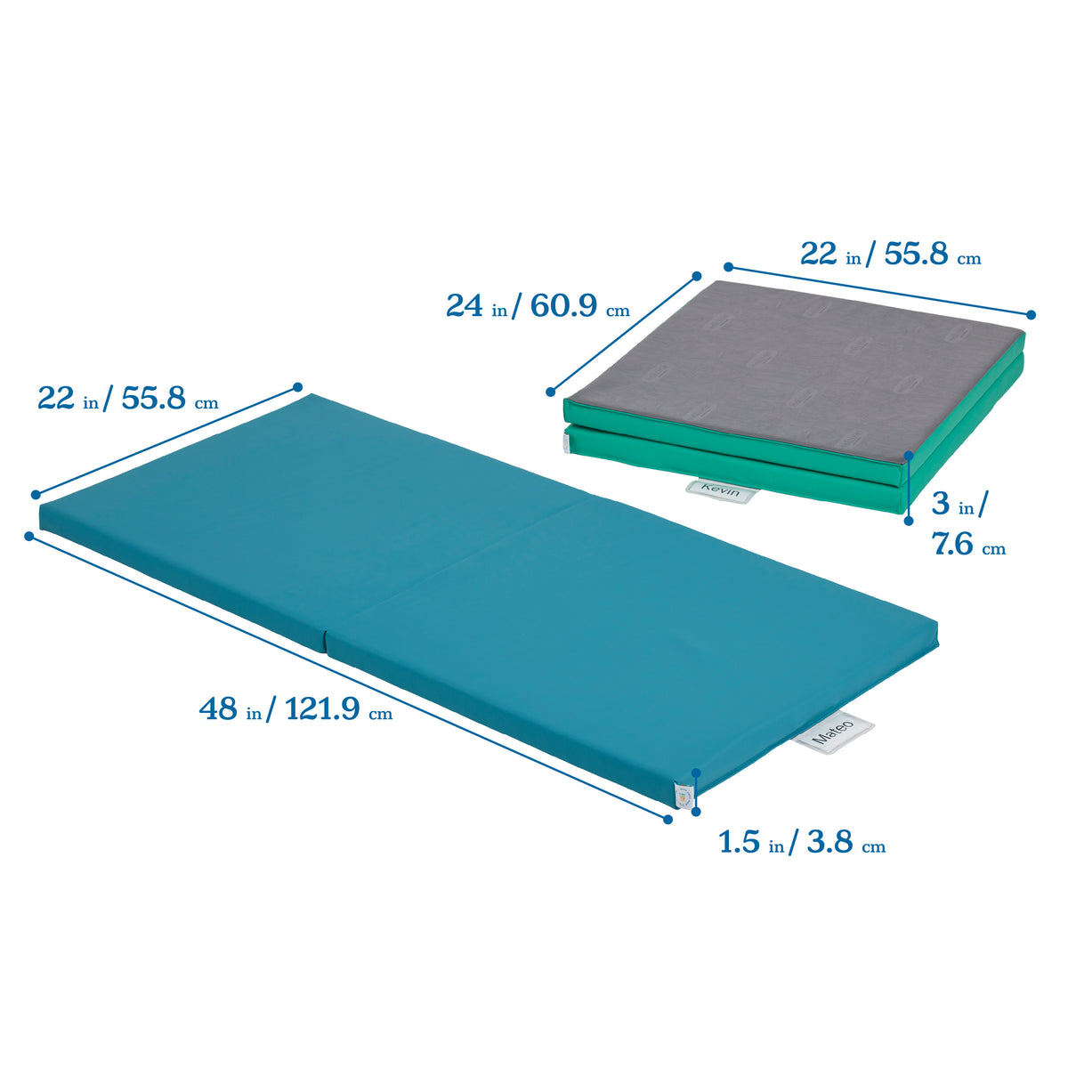 Rest Mat Cart with 25 Folding Rainbow Rest Mats