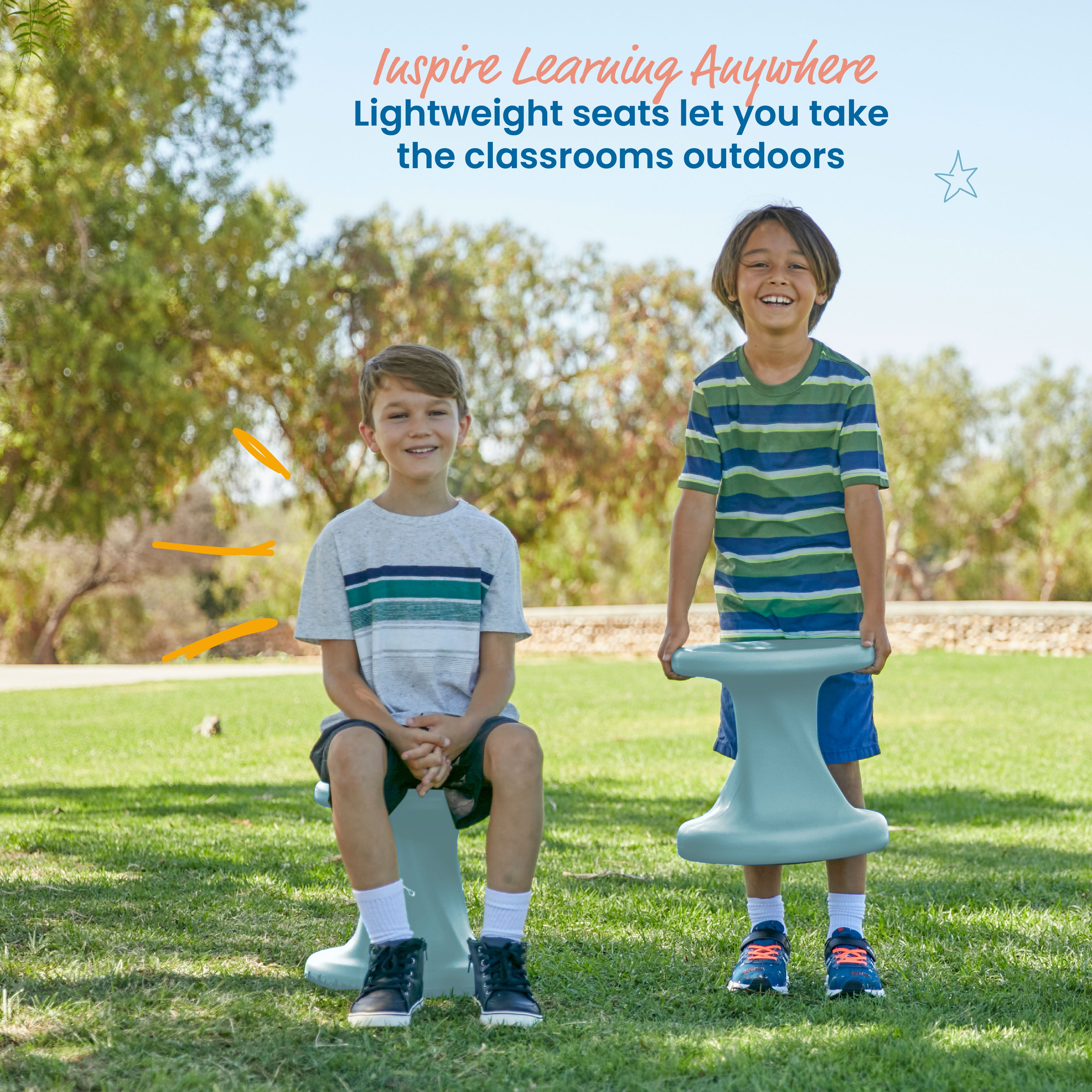 Twist Wobble Stool, 14in Seat Height