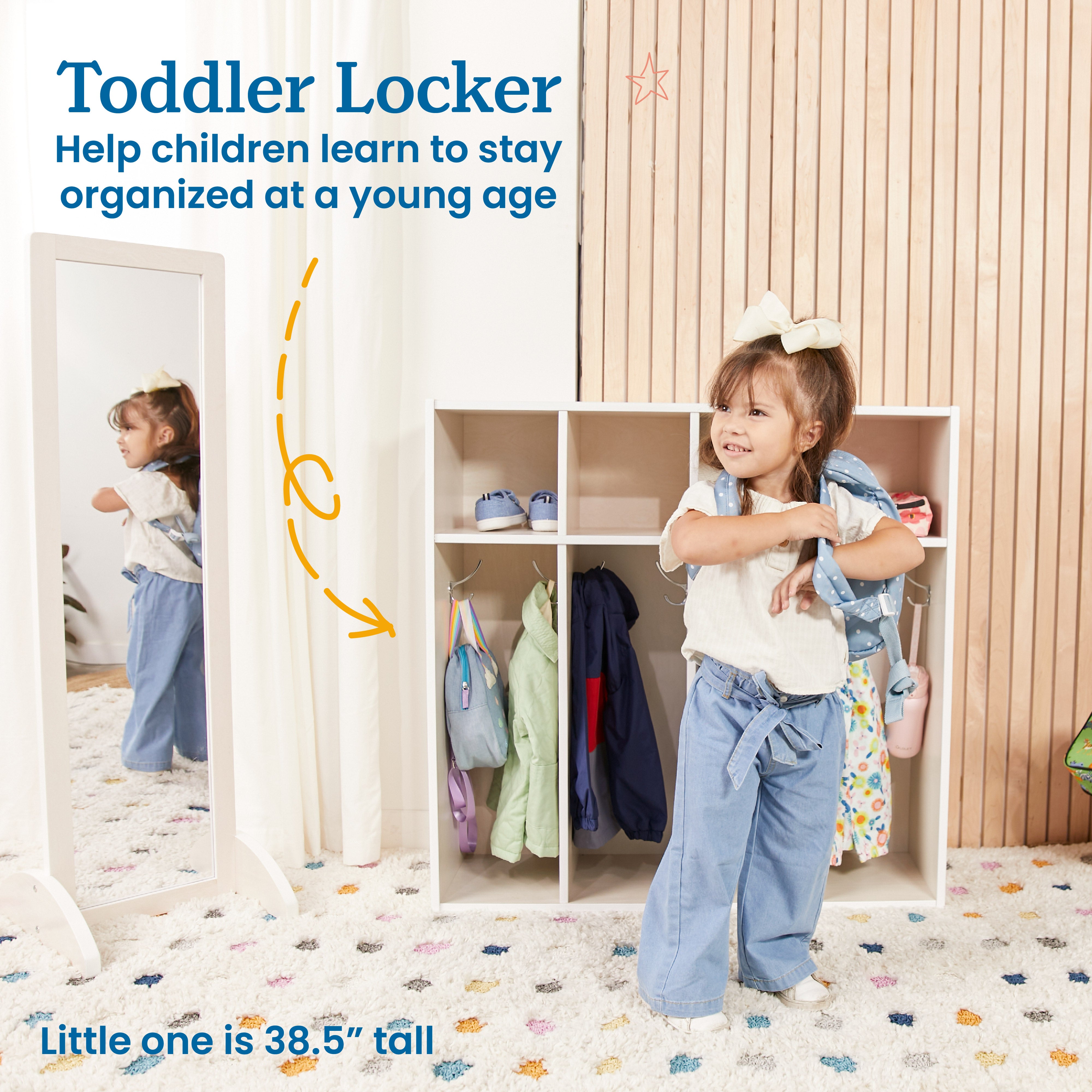 Streamline 4-Section Coat Locker, Toddler Size