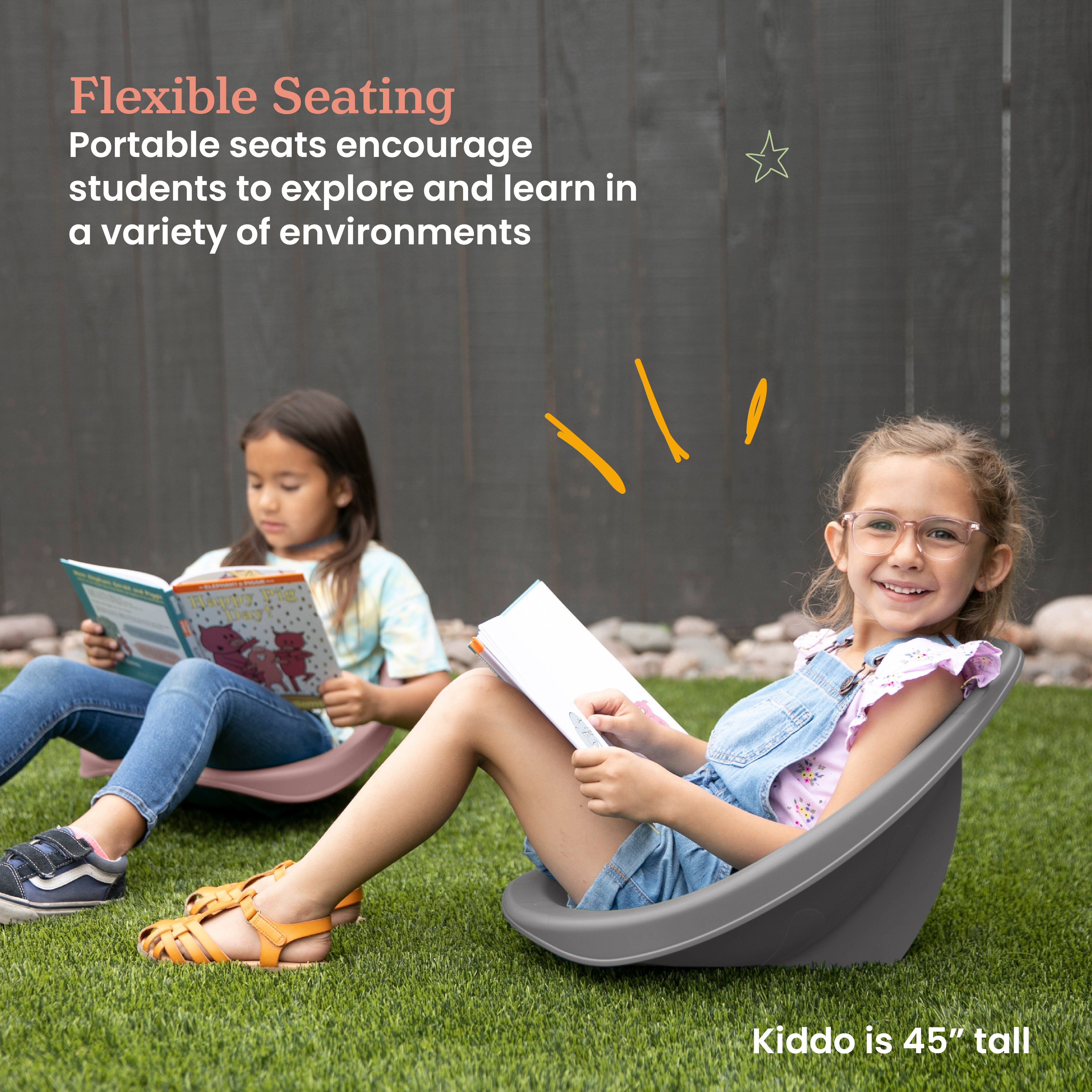 Leaf Scoop Floor Seat, 6-Piece