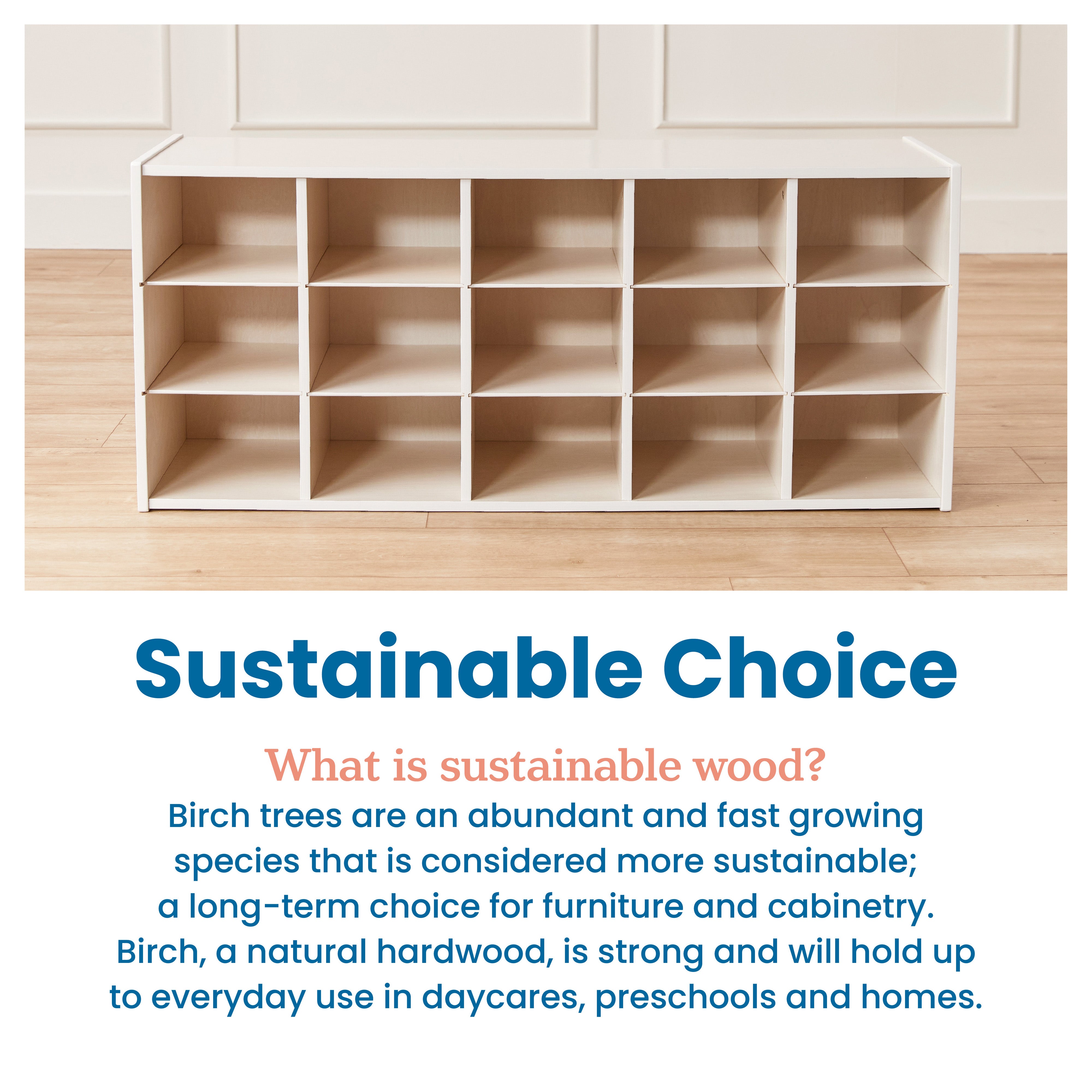 Streamline 15 Cubby Tray Storage Cabinet, 3x5