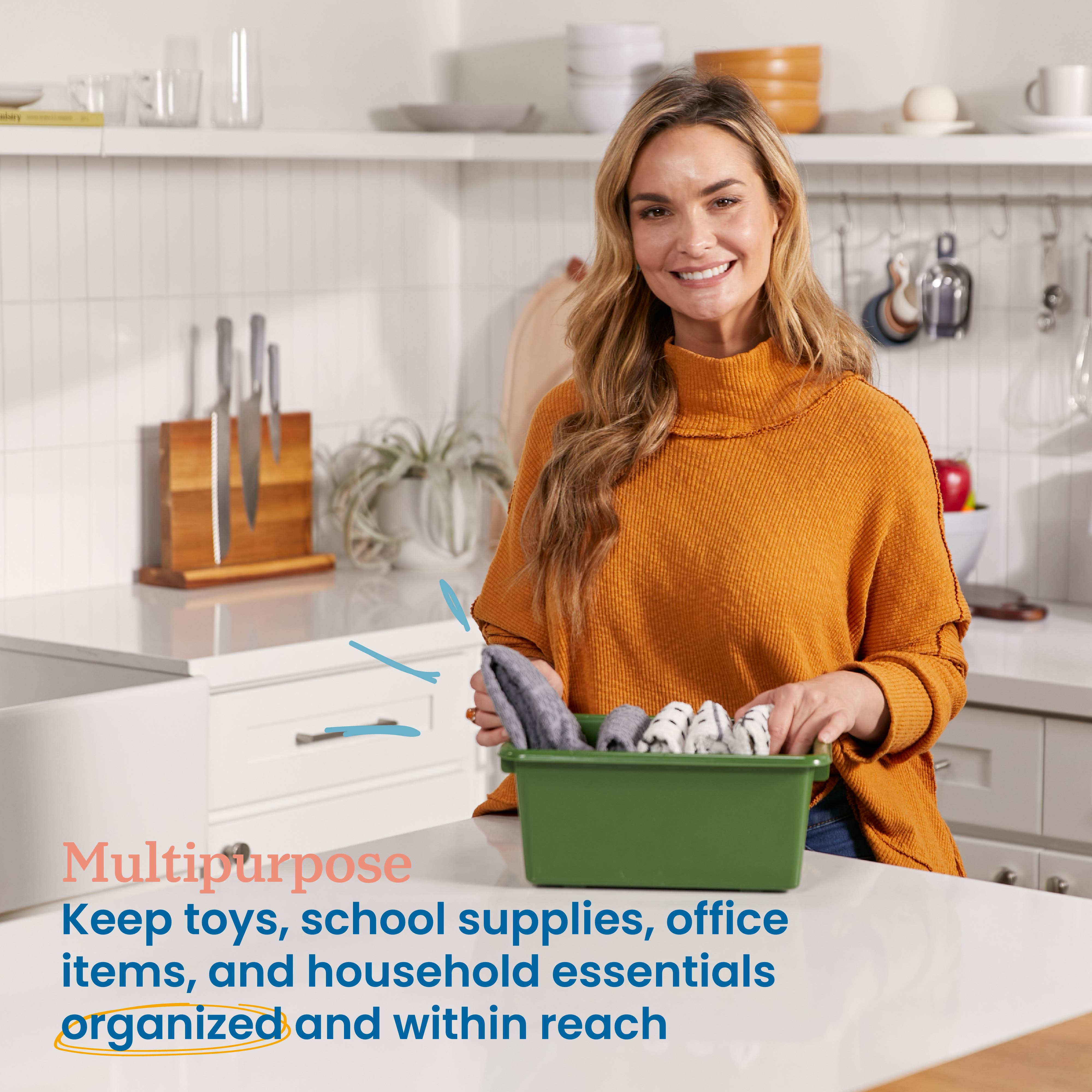 Scoop Front Storage Bin, 30-Piece