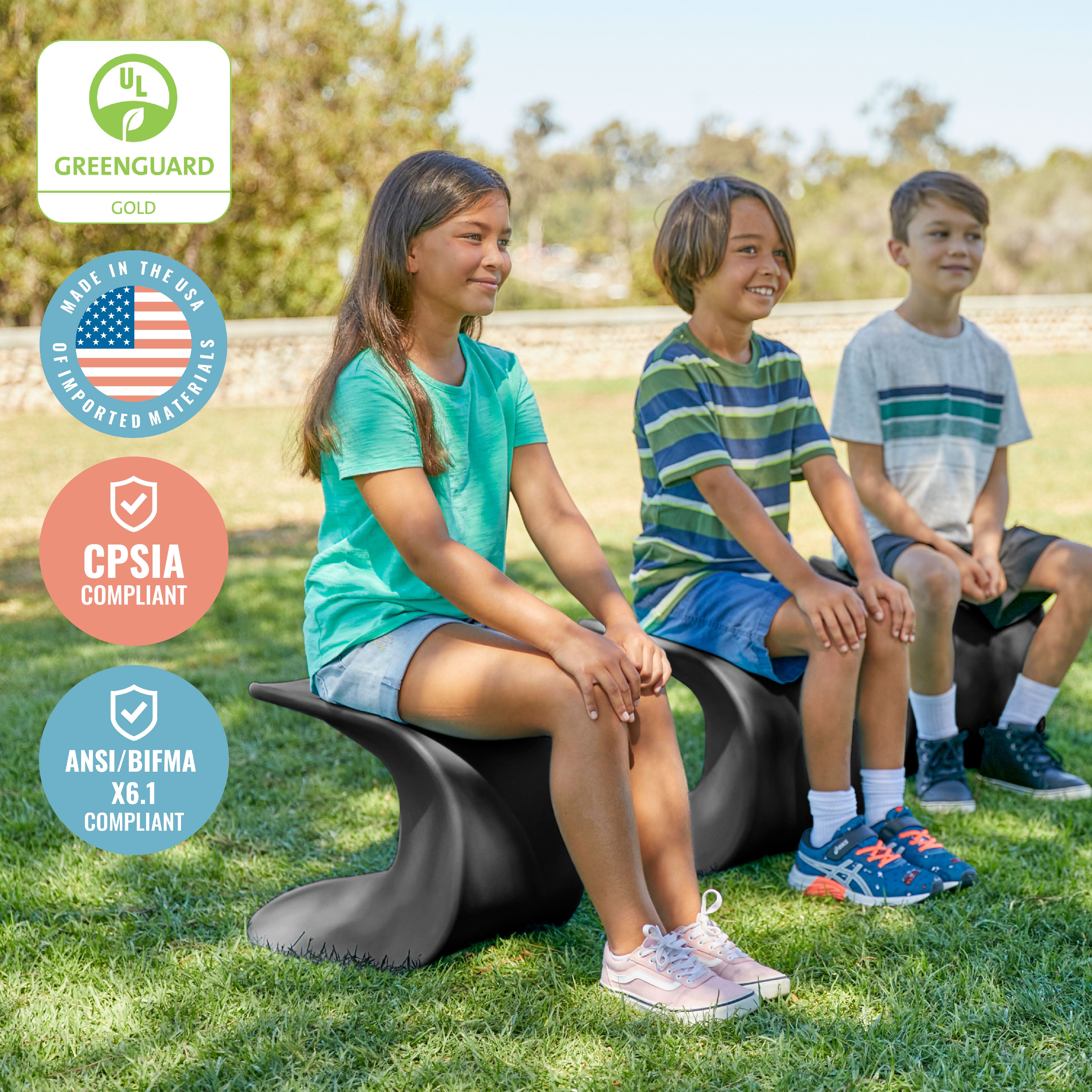 Wave Seat, 14in - 15.1in Seat Height, 2-Pack