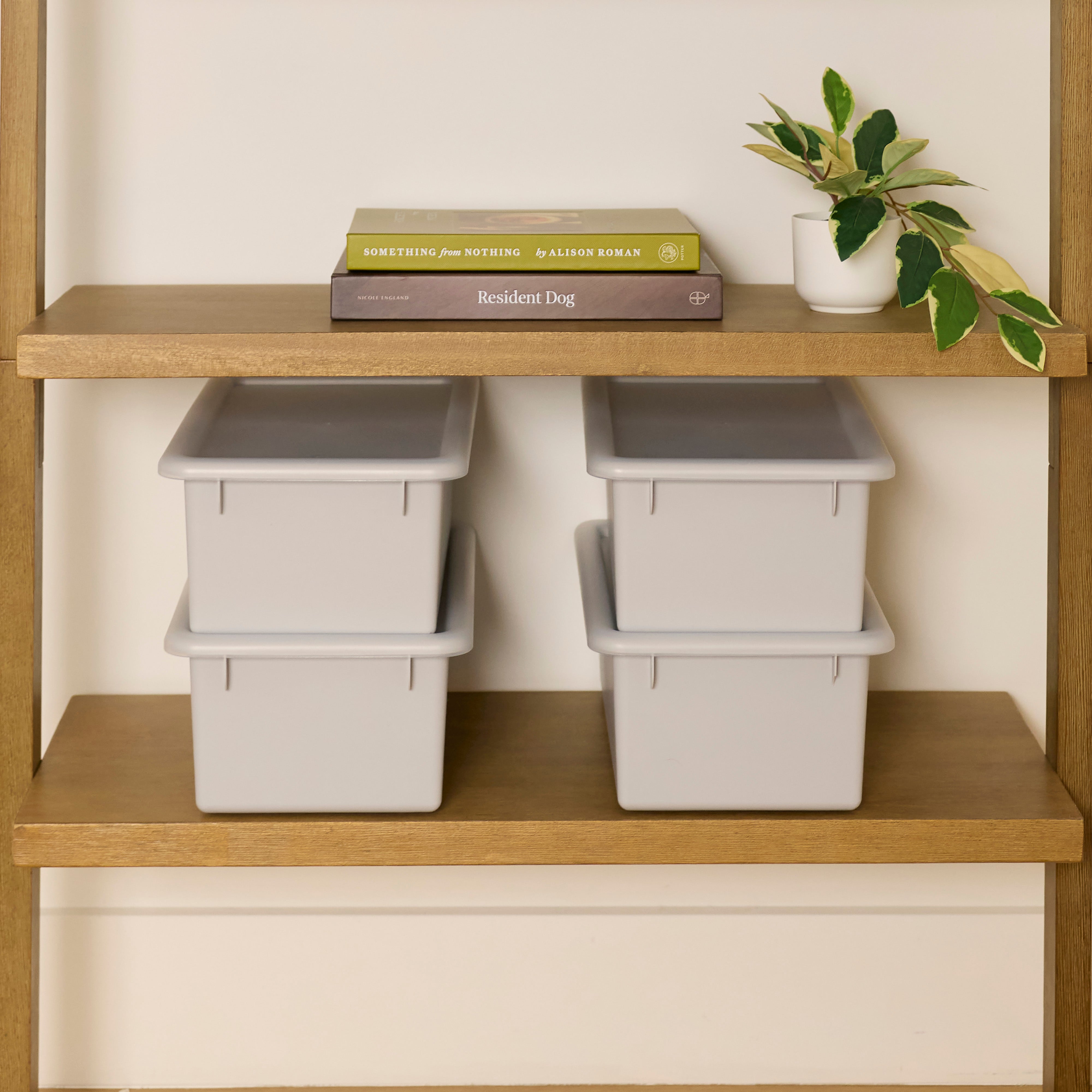 Cubby Storage Bins with Non-Snap Lids, 10-Piece