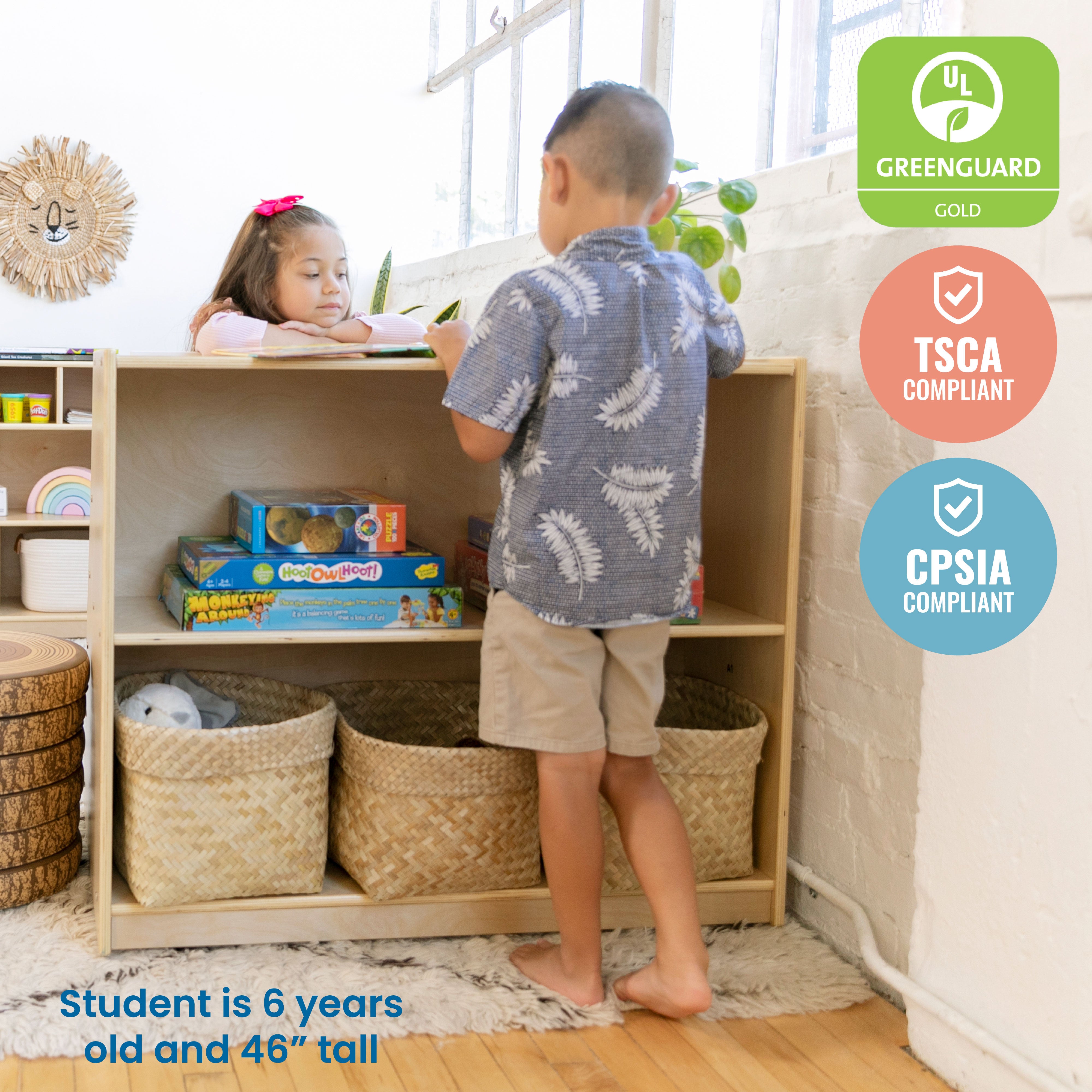 Double-Sided Mobile Book Display with Storage