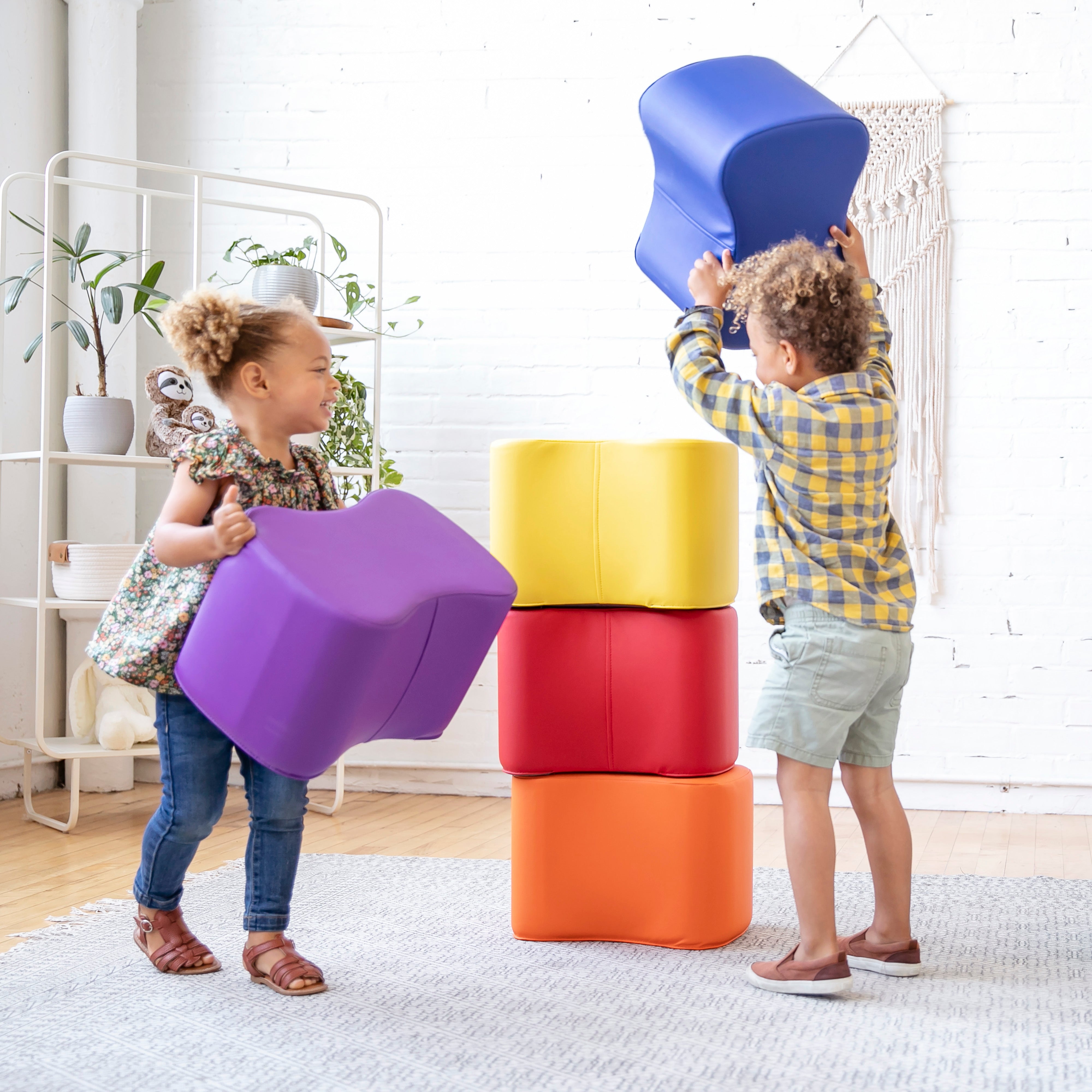 Toddler Modular Stool Set, 6-Piece