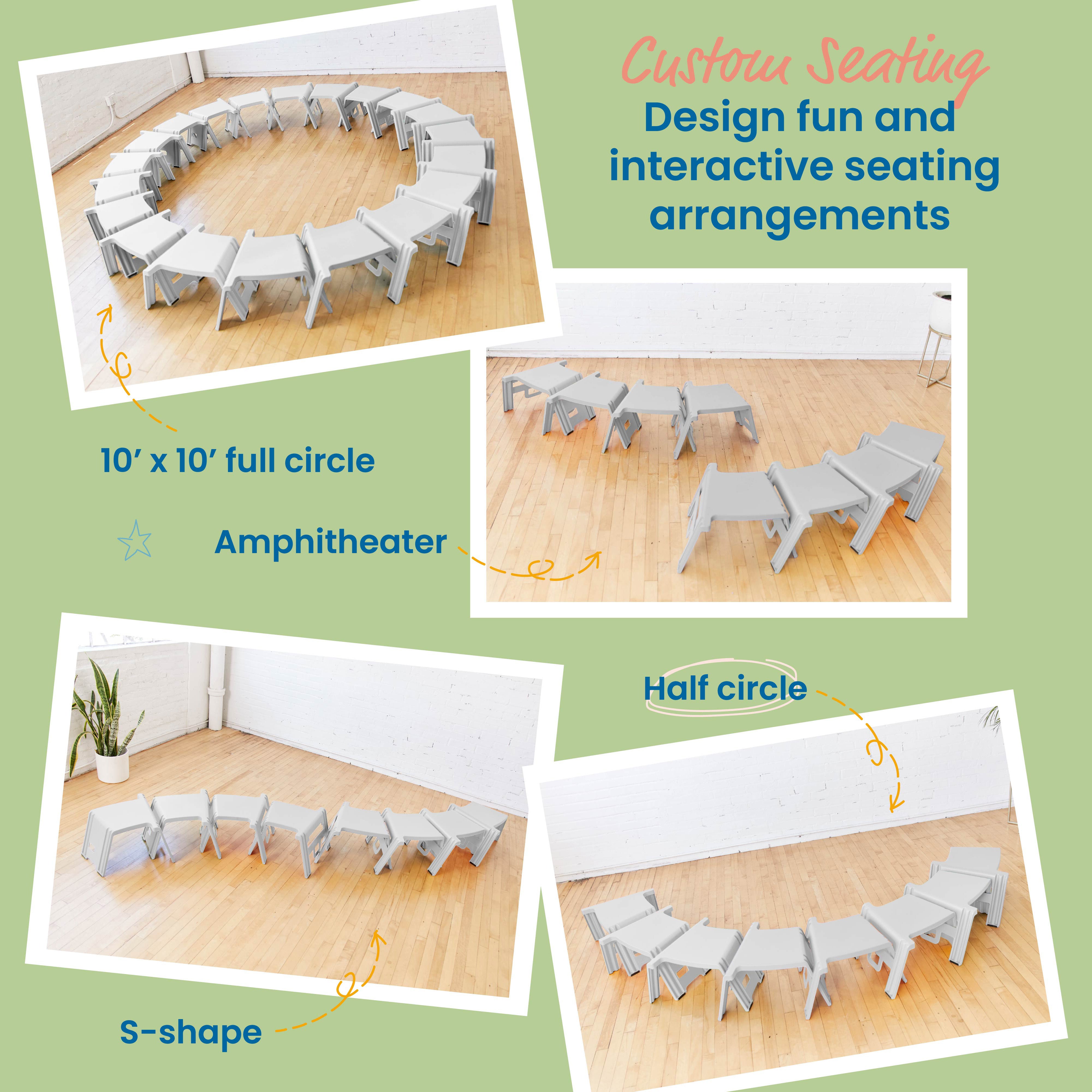 Linking Stool Set, 4-Piece
