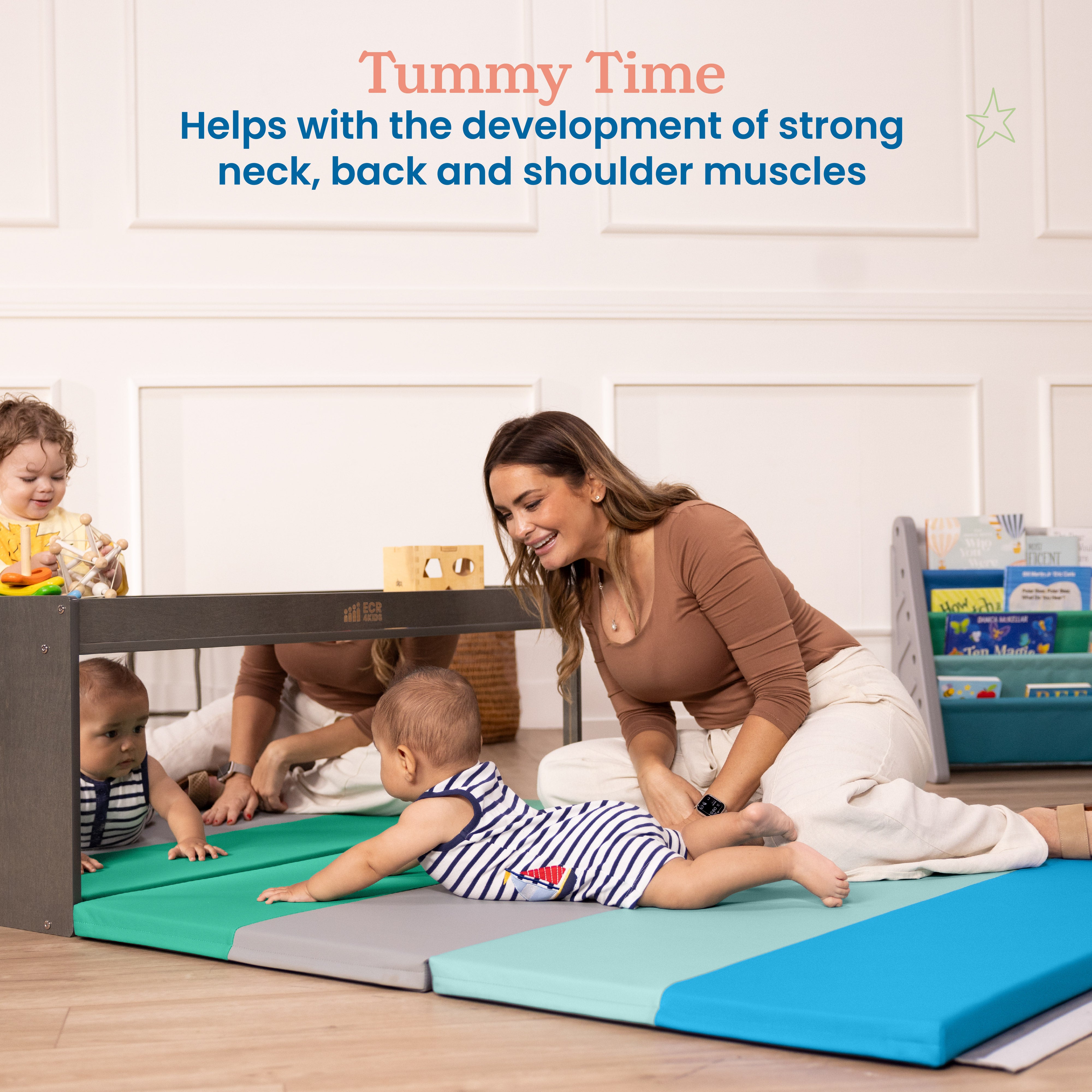 4-Section Rainbow Runway Activity Mat