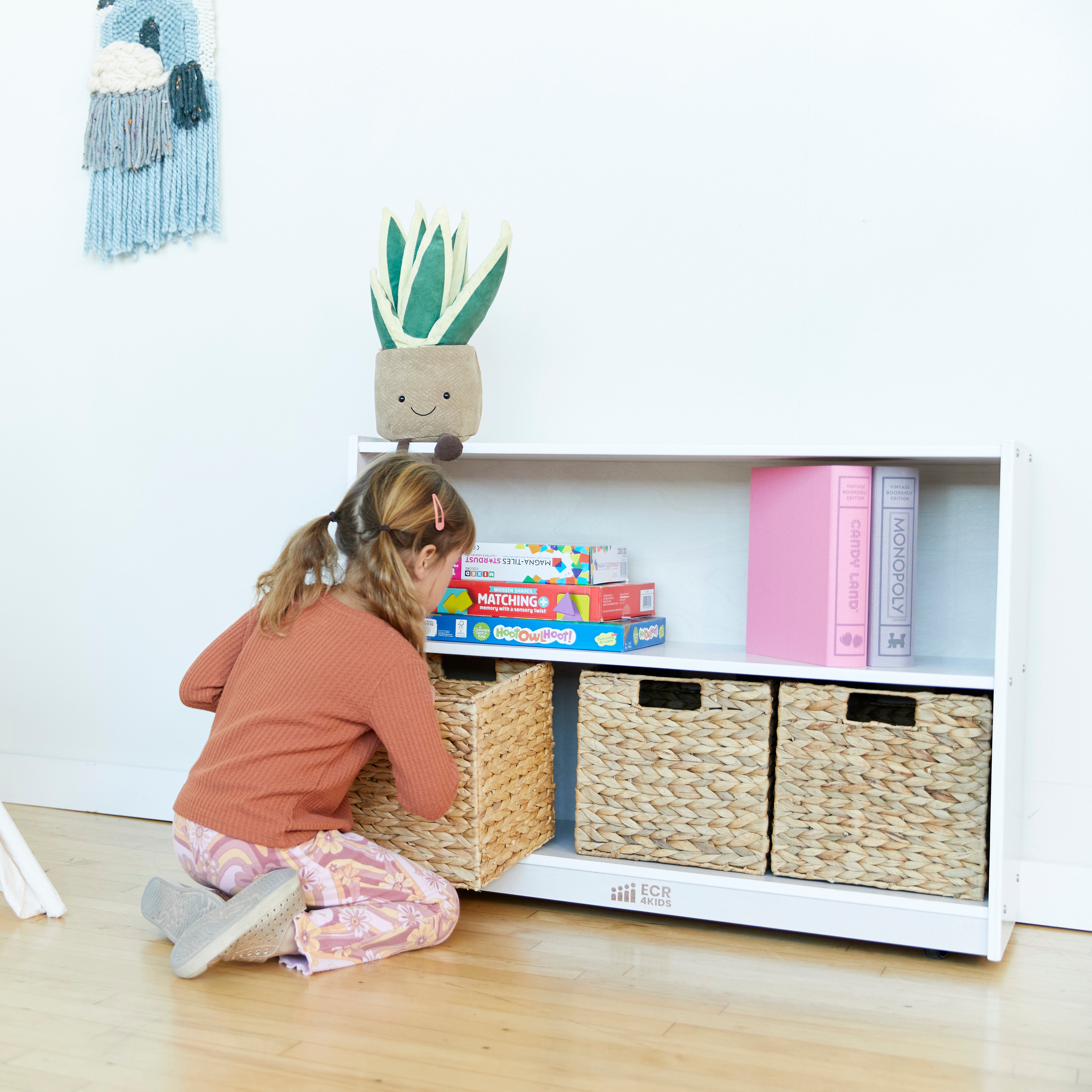 2-Shelf Mobile Storage Cabinet