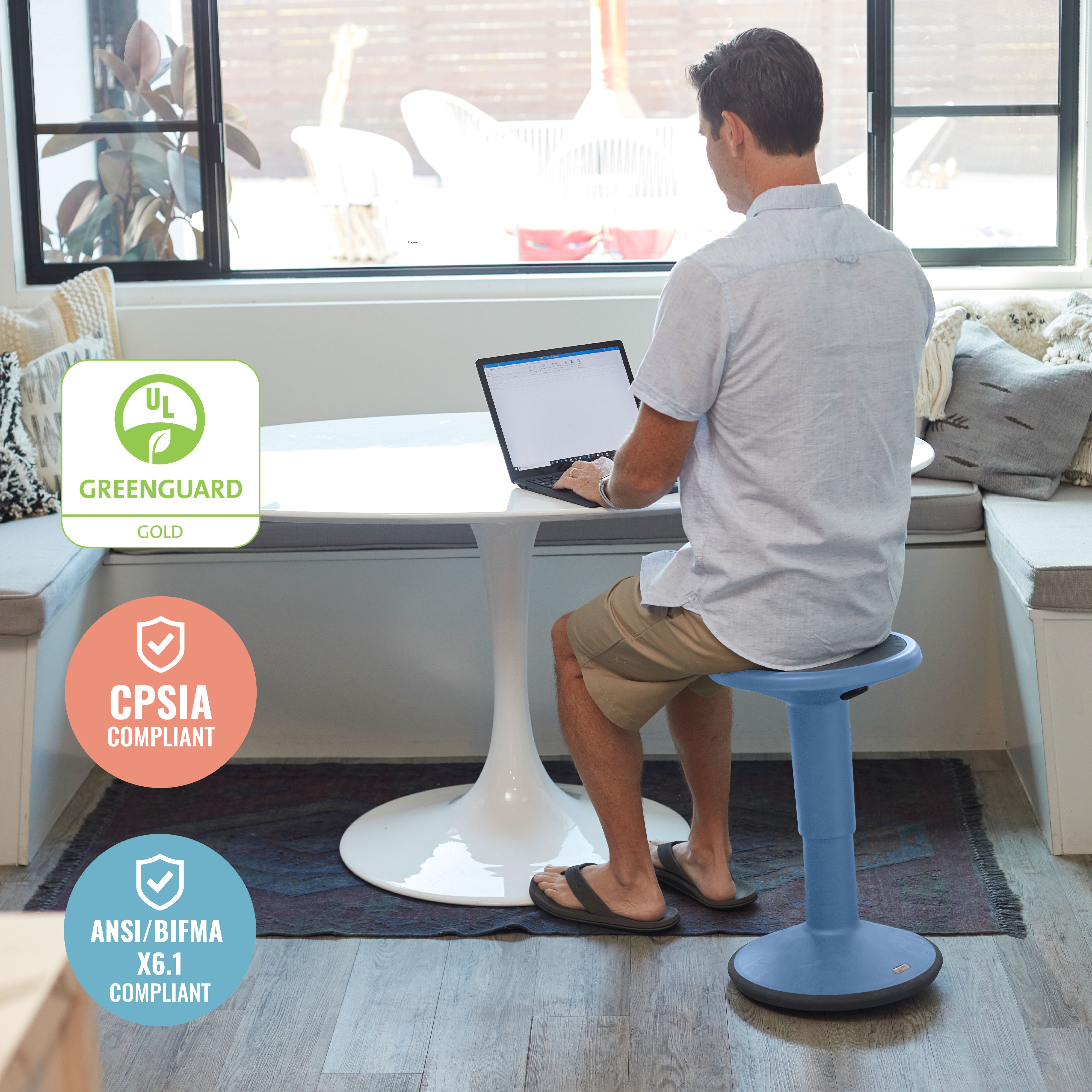 SitWell Wobble Stool, Adjustable Height