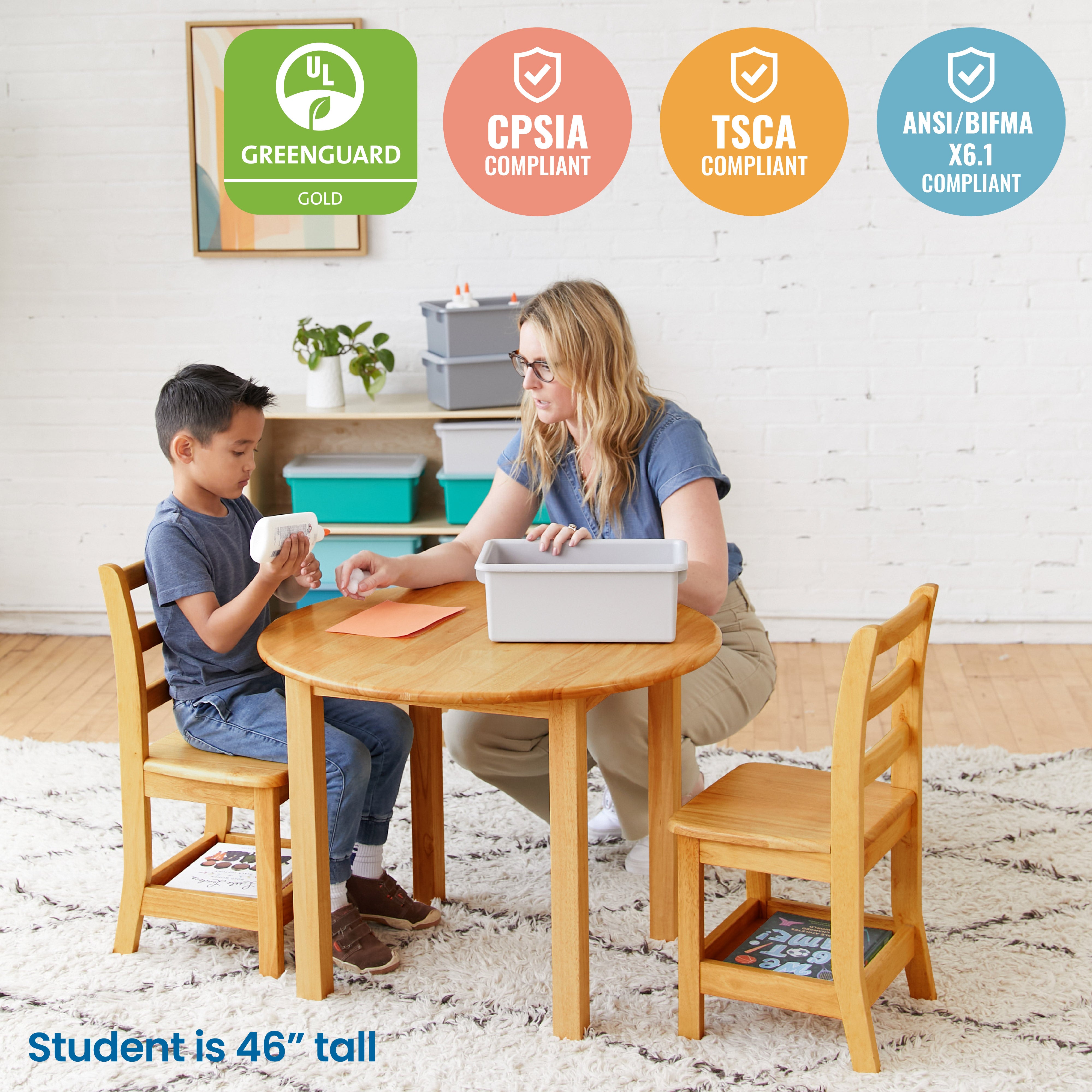 Three-Rung Ladderback Chair with Storage, 2-Pack