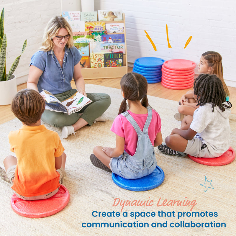 Mobile Cushion Cart and CircleSpots, Flexible Seating, 20-Piece