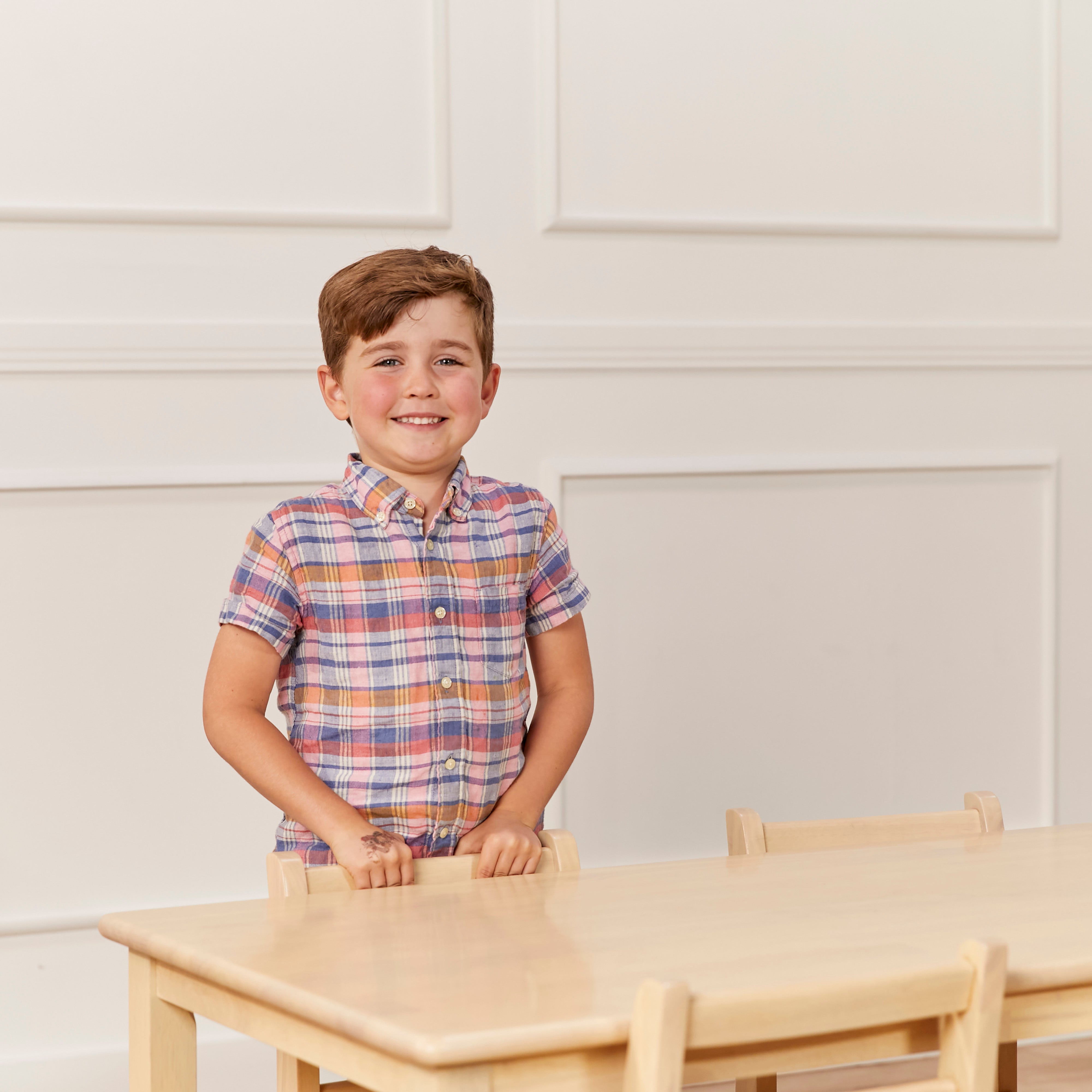 24in x 48in Rectangular Hardwood Table with 22in Legs