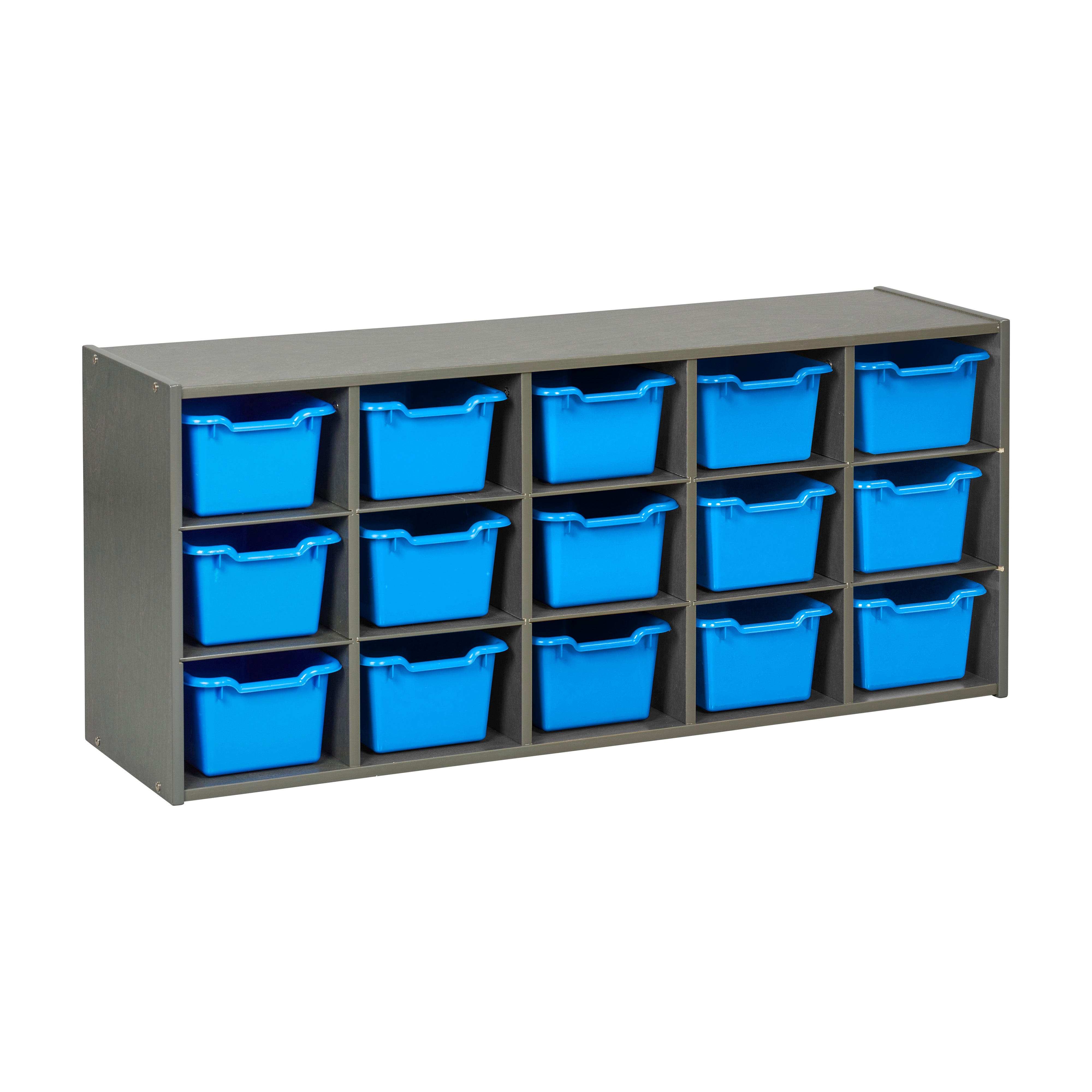 Streamline 15 Cubby Tray Cabinet and 15 Scoop Front Bins, 3x5