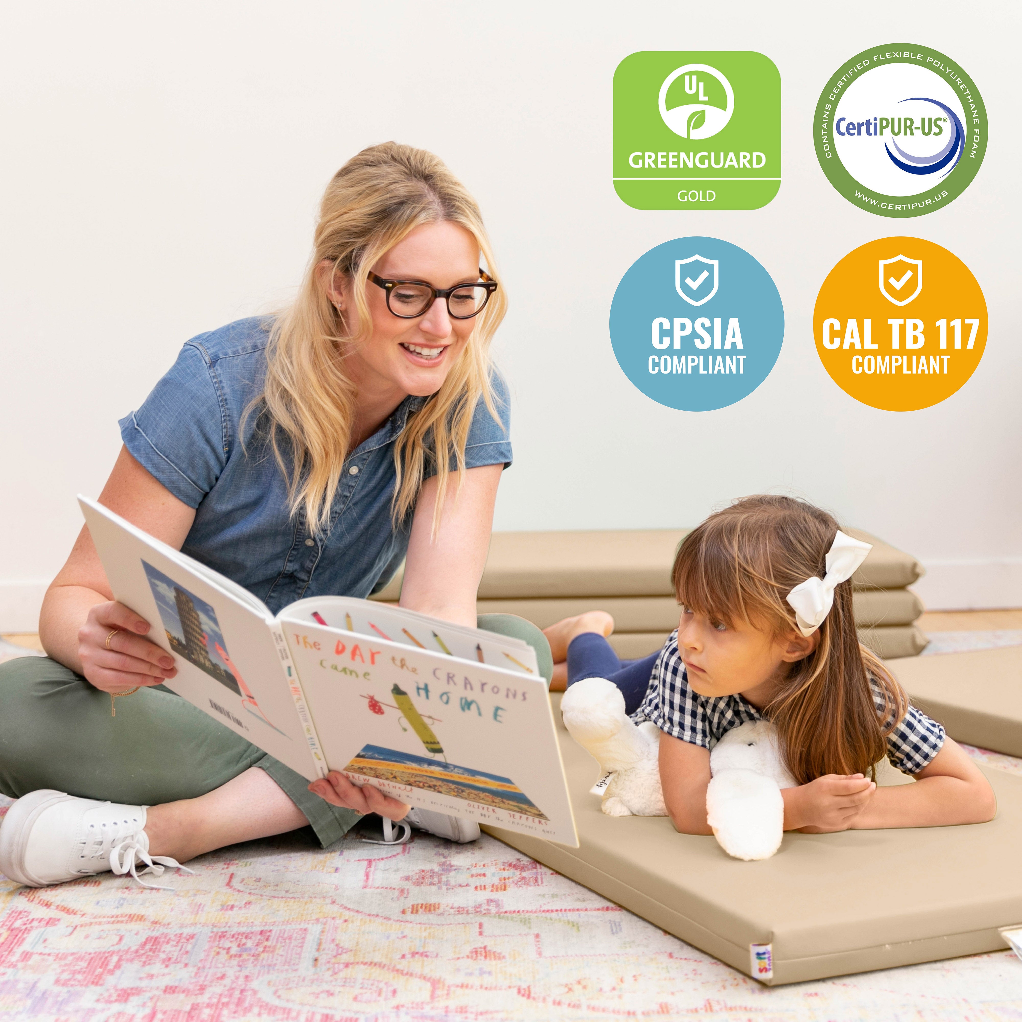 Rainbow Rest Mat with Name Tag, 5-Piece