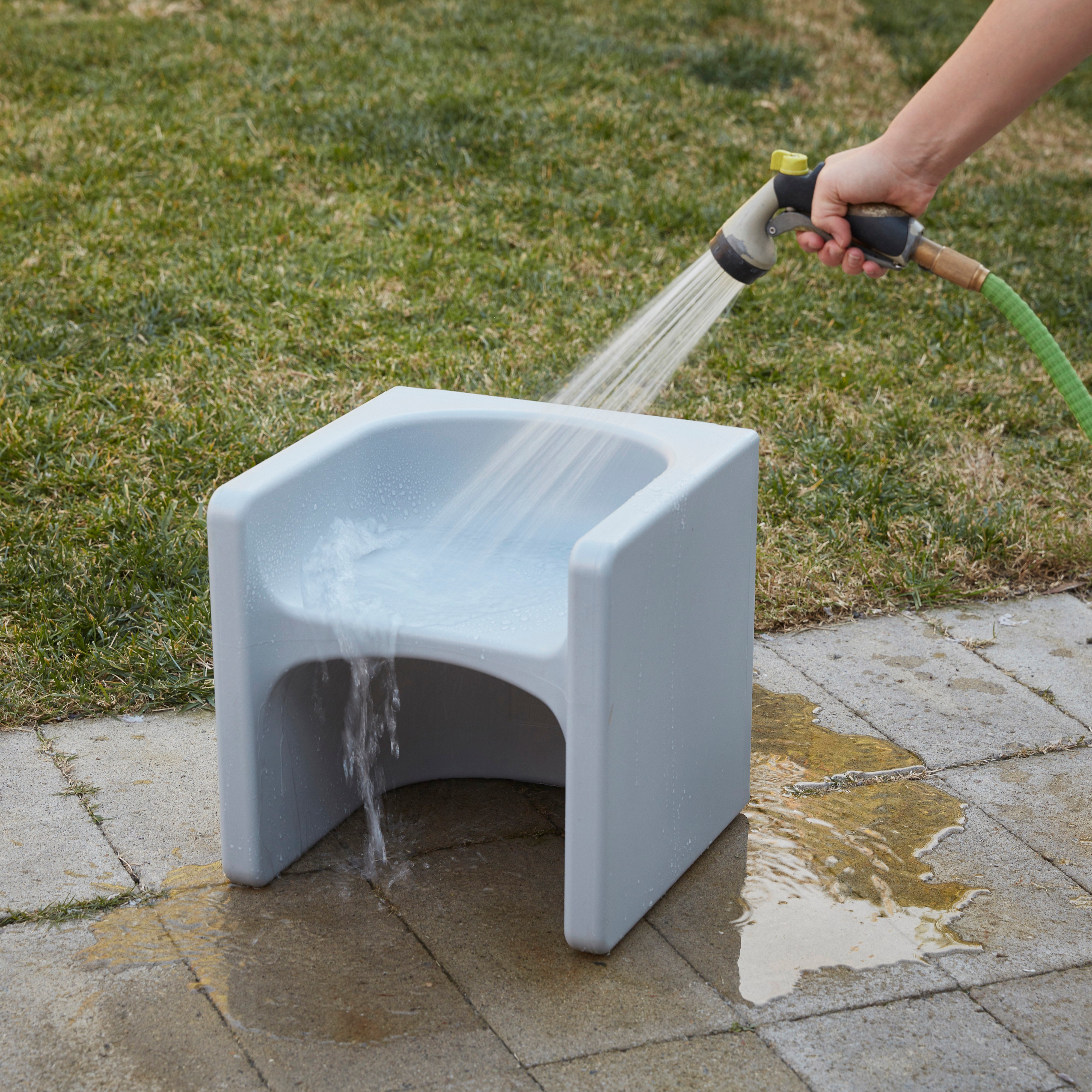 Preschool Outdoor Learning and Play Package with Sand and Water Table, Table and Chairs and Stepping Buckets