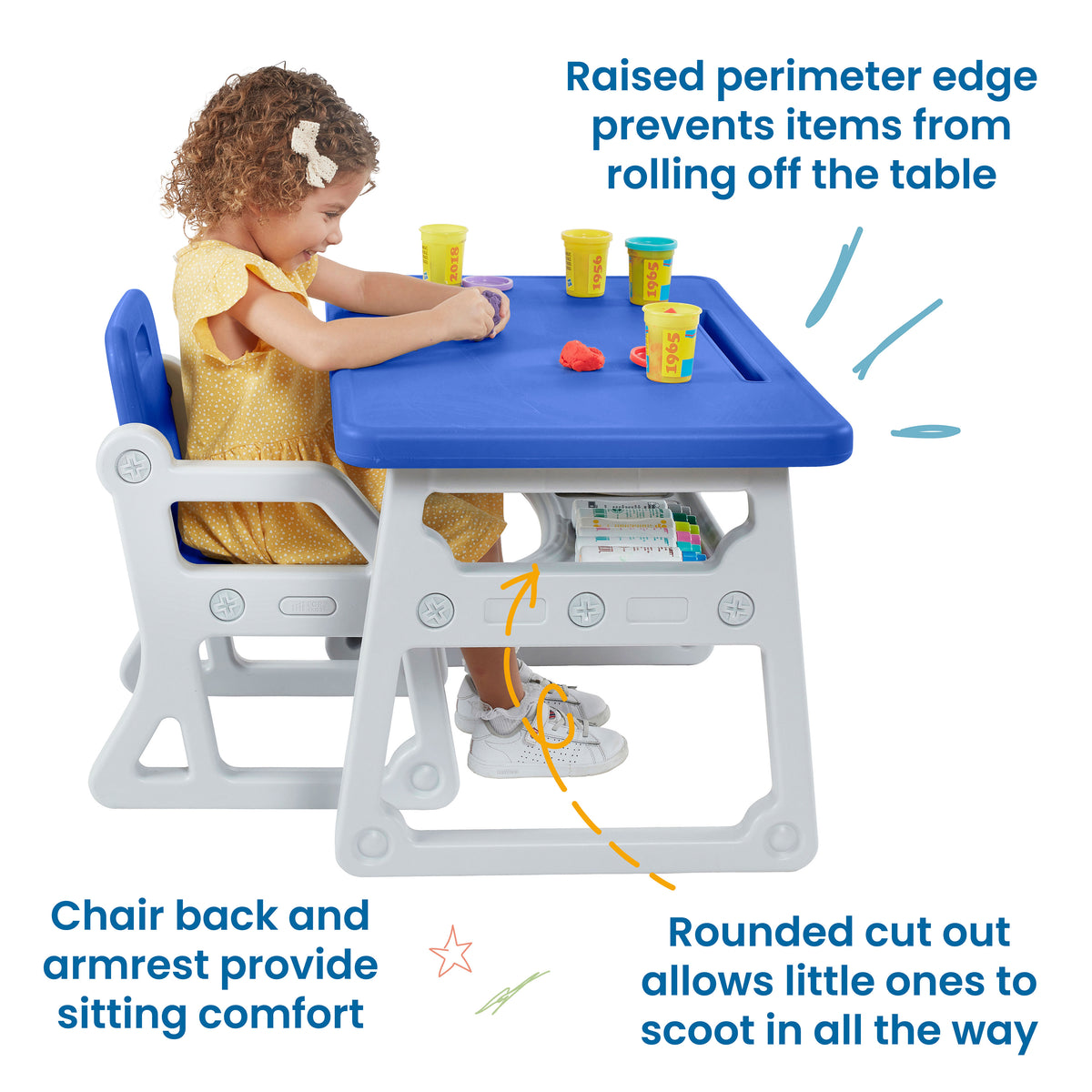 Toddler Plus Desk and Chair Set, 2-Piece
