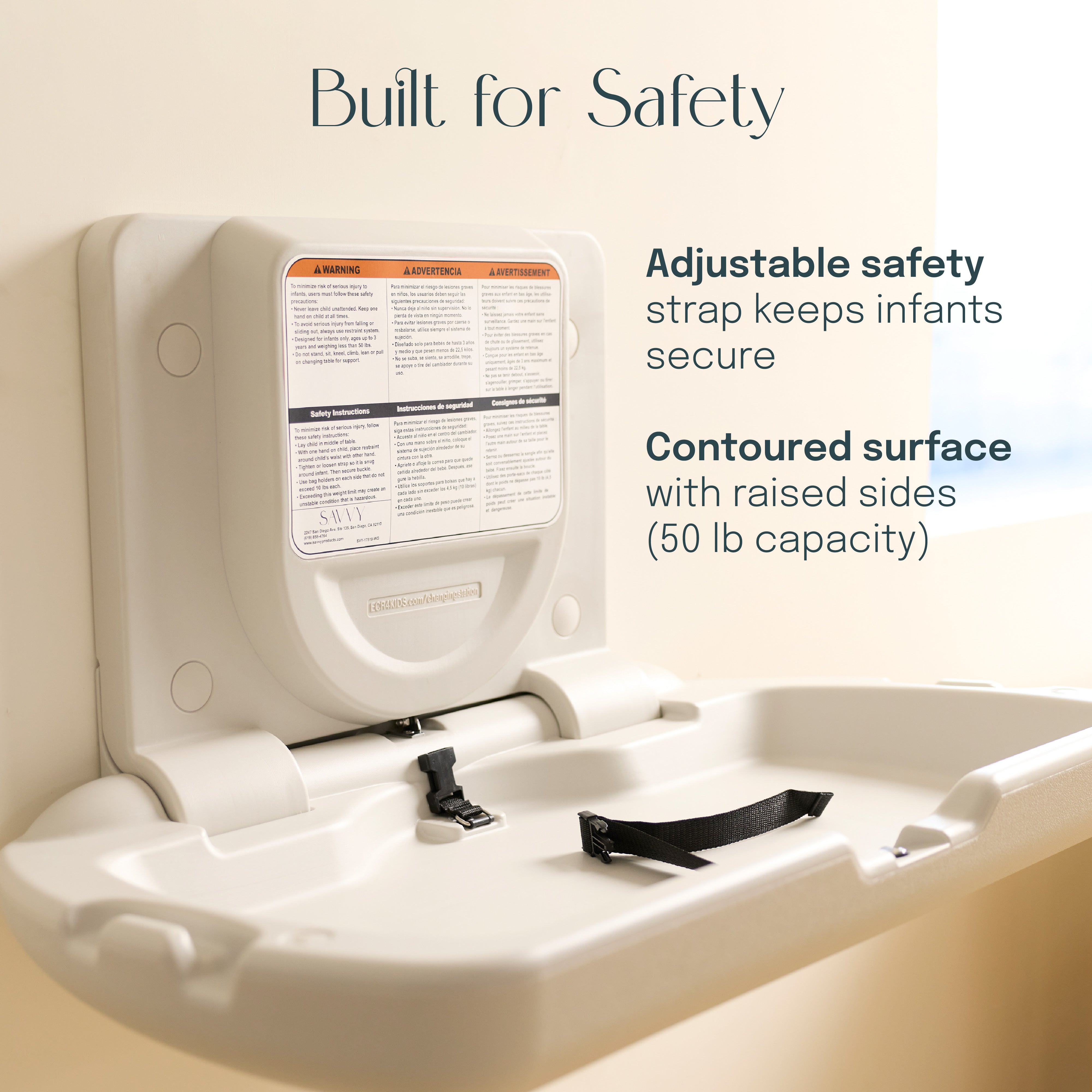 SlimFold Commercial Wall-Mounted Baby Changing Station