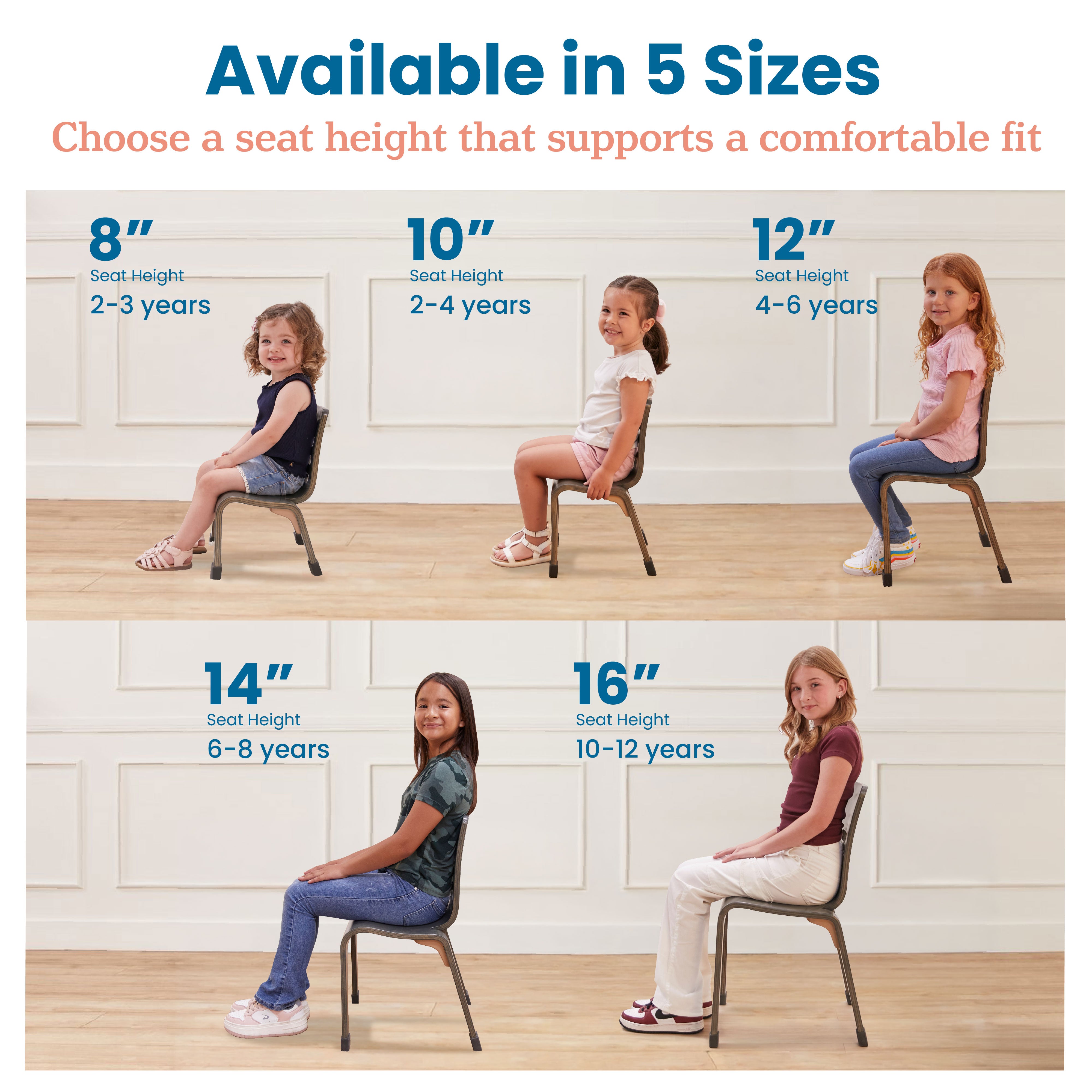 Bentwood Chair, 10in Seat Height, 2-Pack