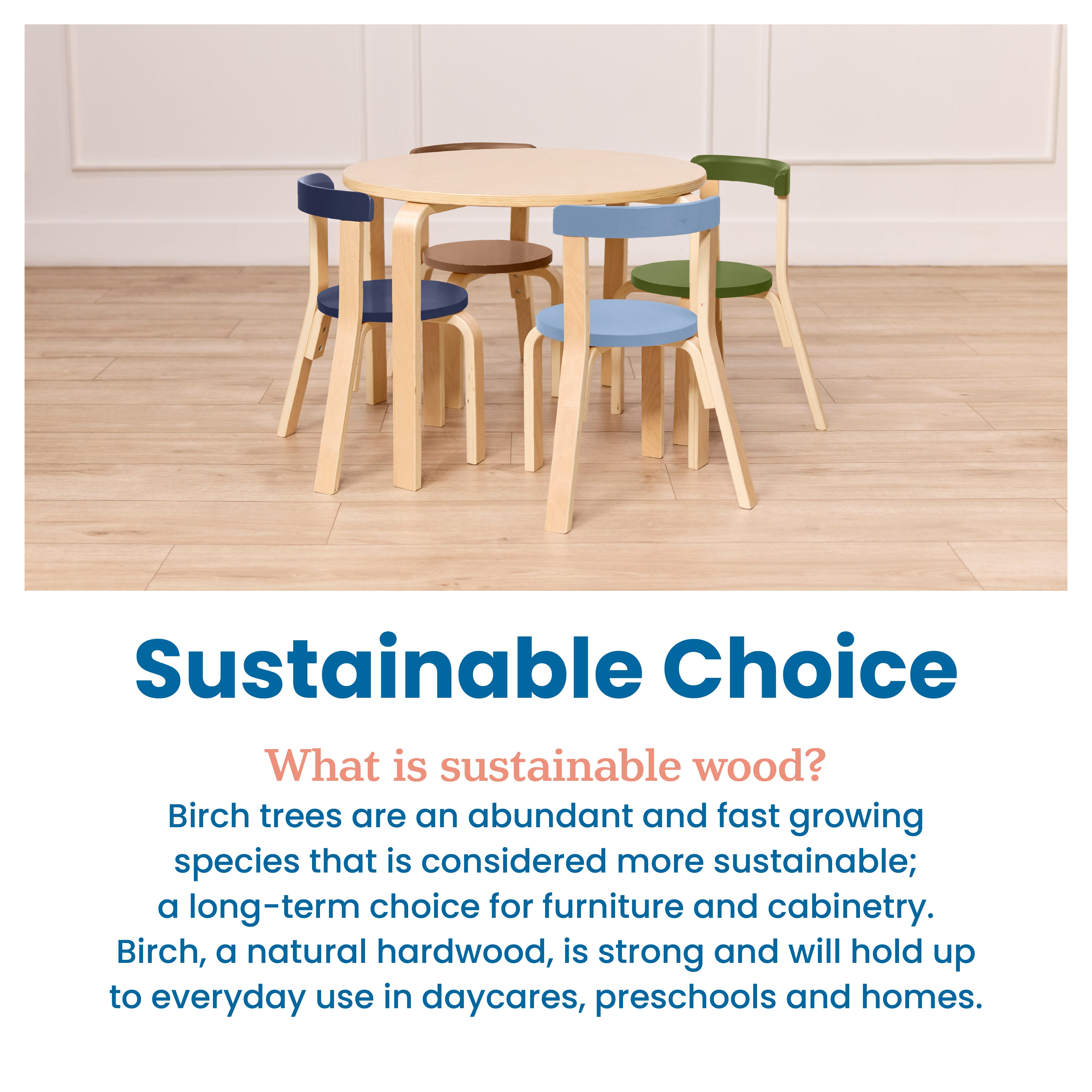 Bentwood Table and Curved Back Chair Set, 5-Piece