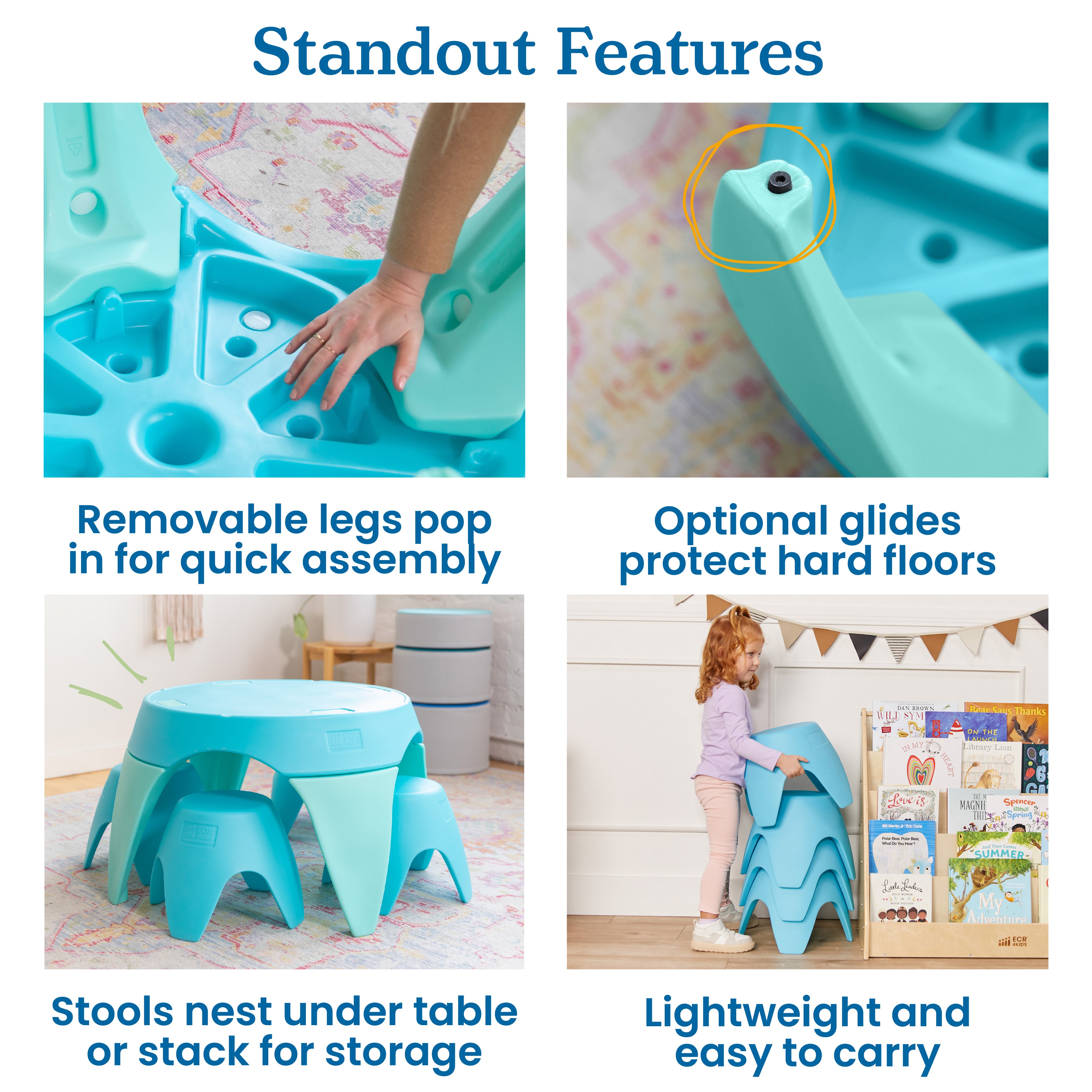 Ayana Table and Stool Set, 5-Piece