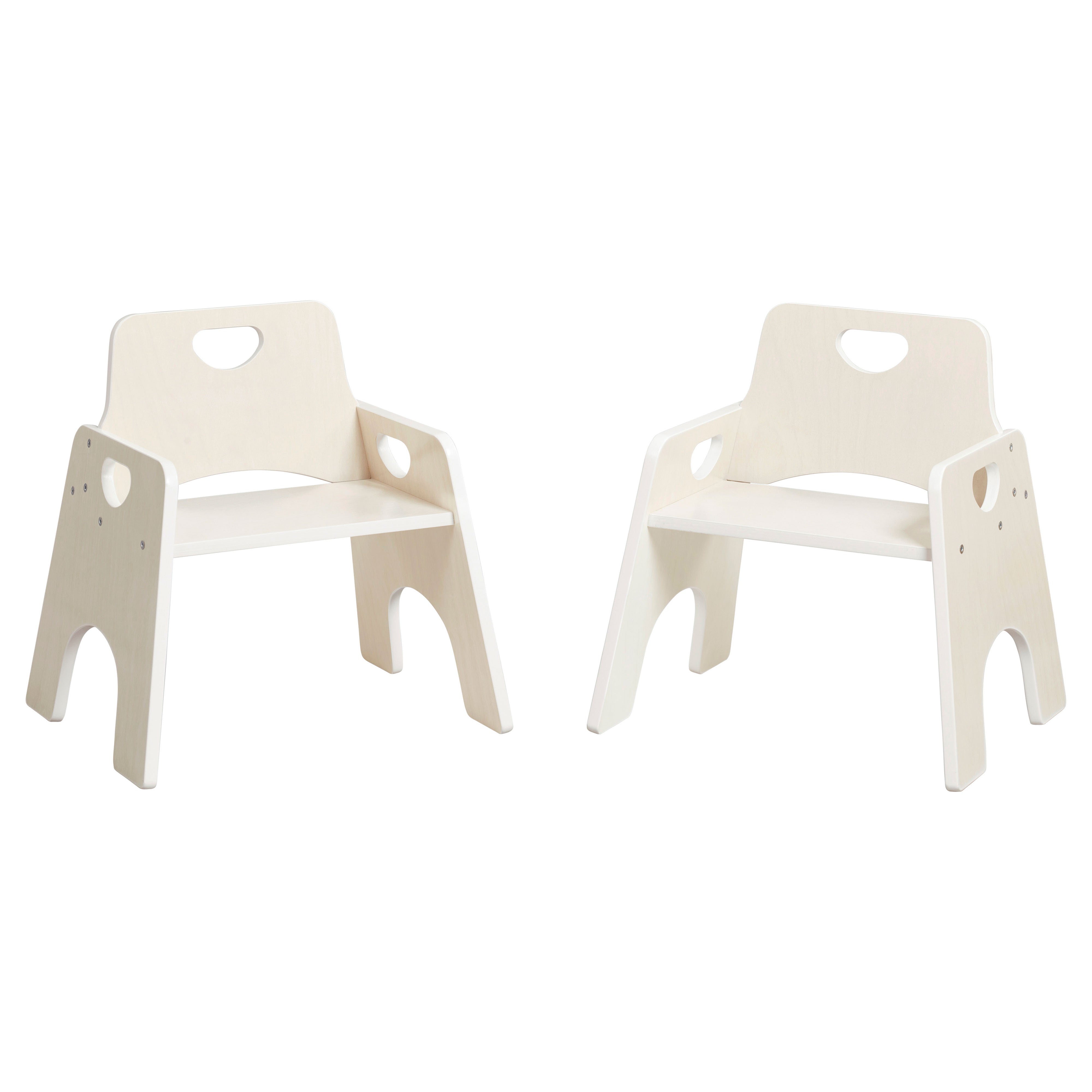 Stackable Wooden Toddler Chair, 10in, 2-Pack