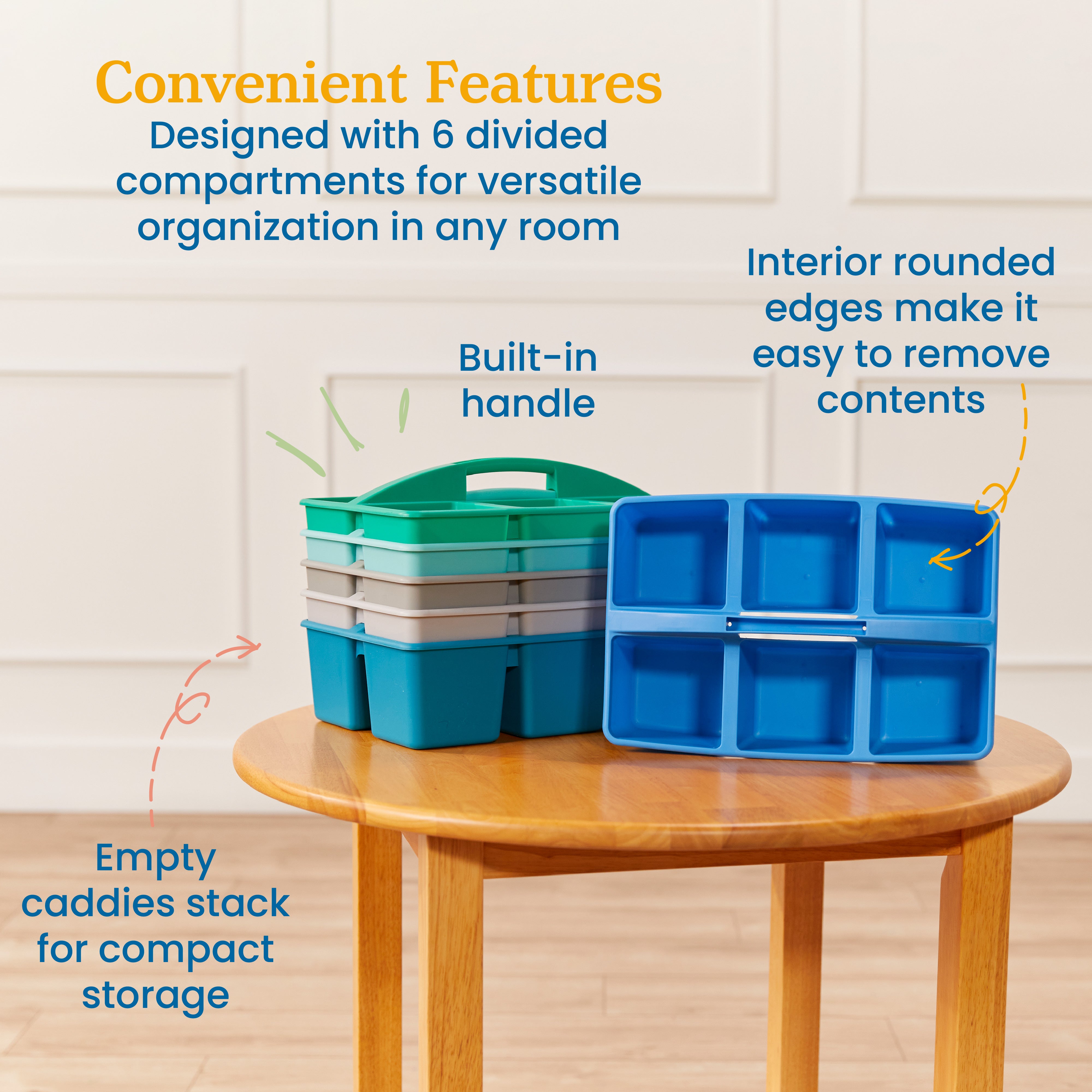 6-Compartment Large Caddy, 6-Pack