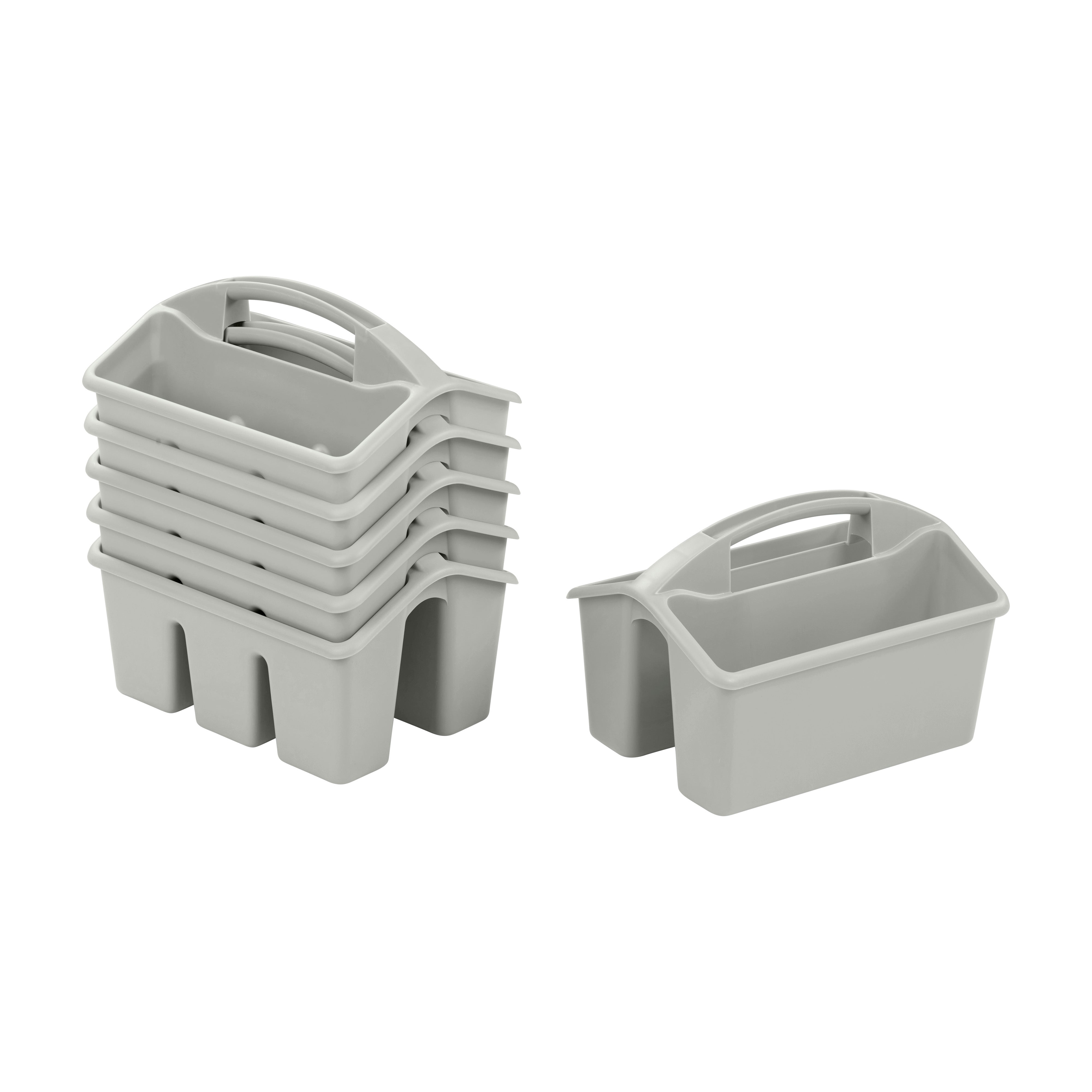 4-Compartment Small Plastic Caddy, 6-Pack