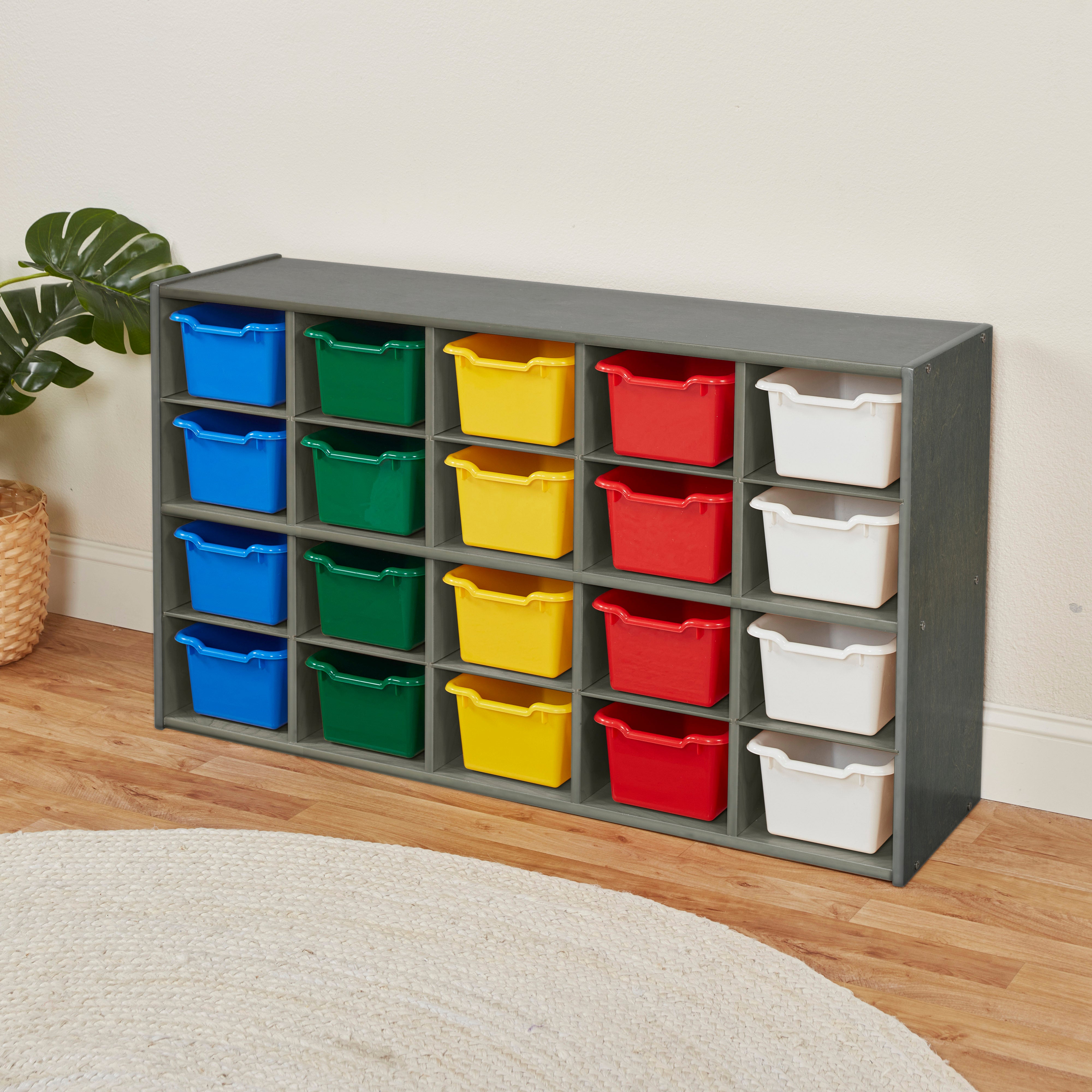 Streamline 20 Cubby Tray Cabinet with 20 Scoop Front Bins, 4x5
