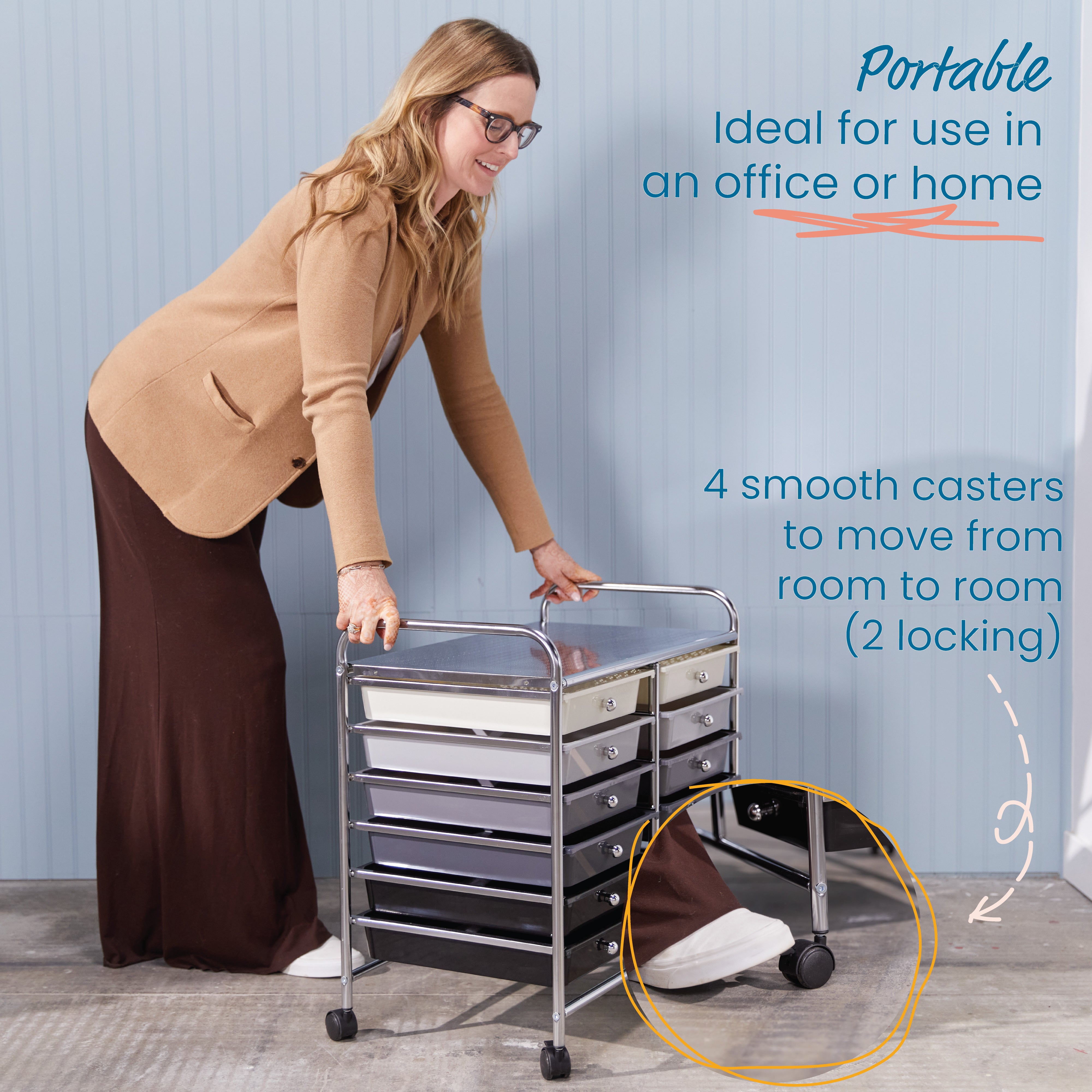 12-Drawer Value Mobile Storage Utility Cart
