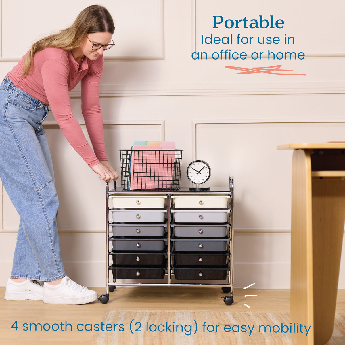 12-Drawer Value Mobile Storage Utility Cart