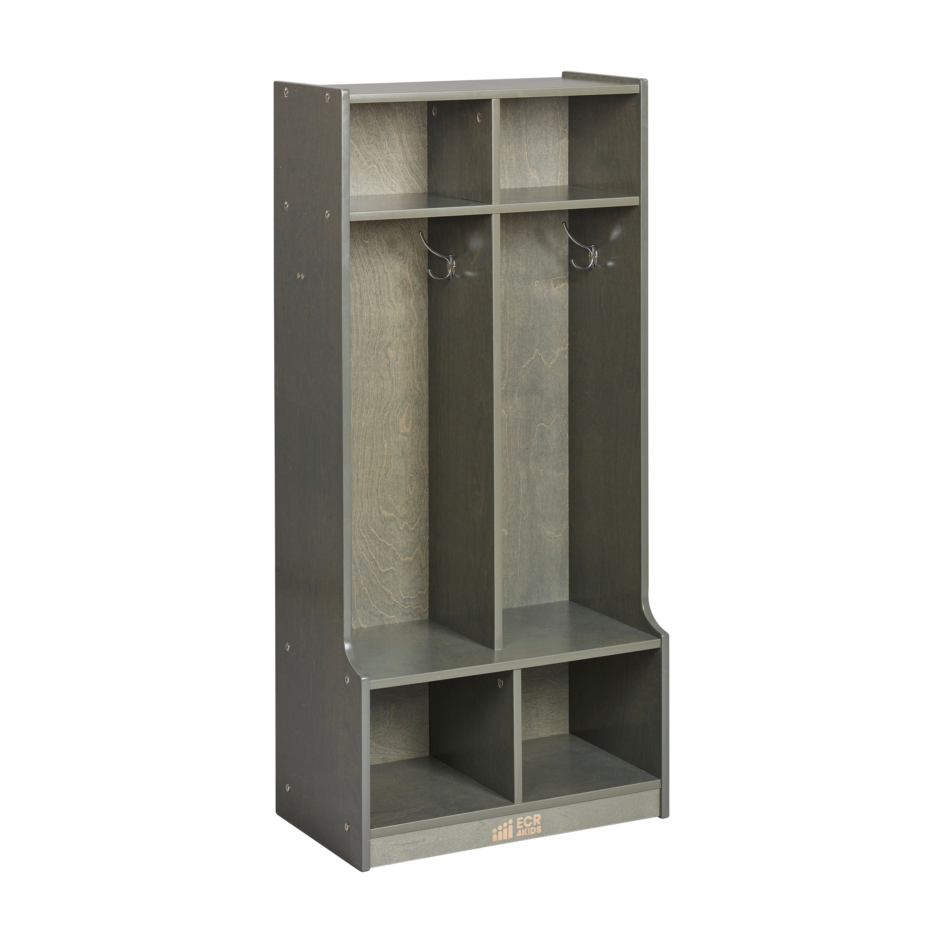 2-Section Coat Locker with Bench