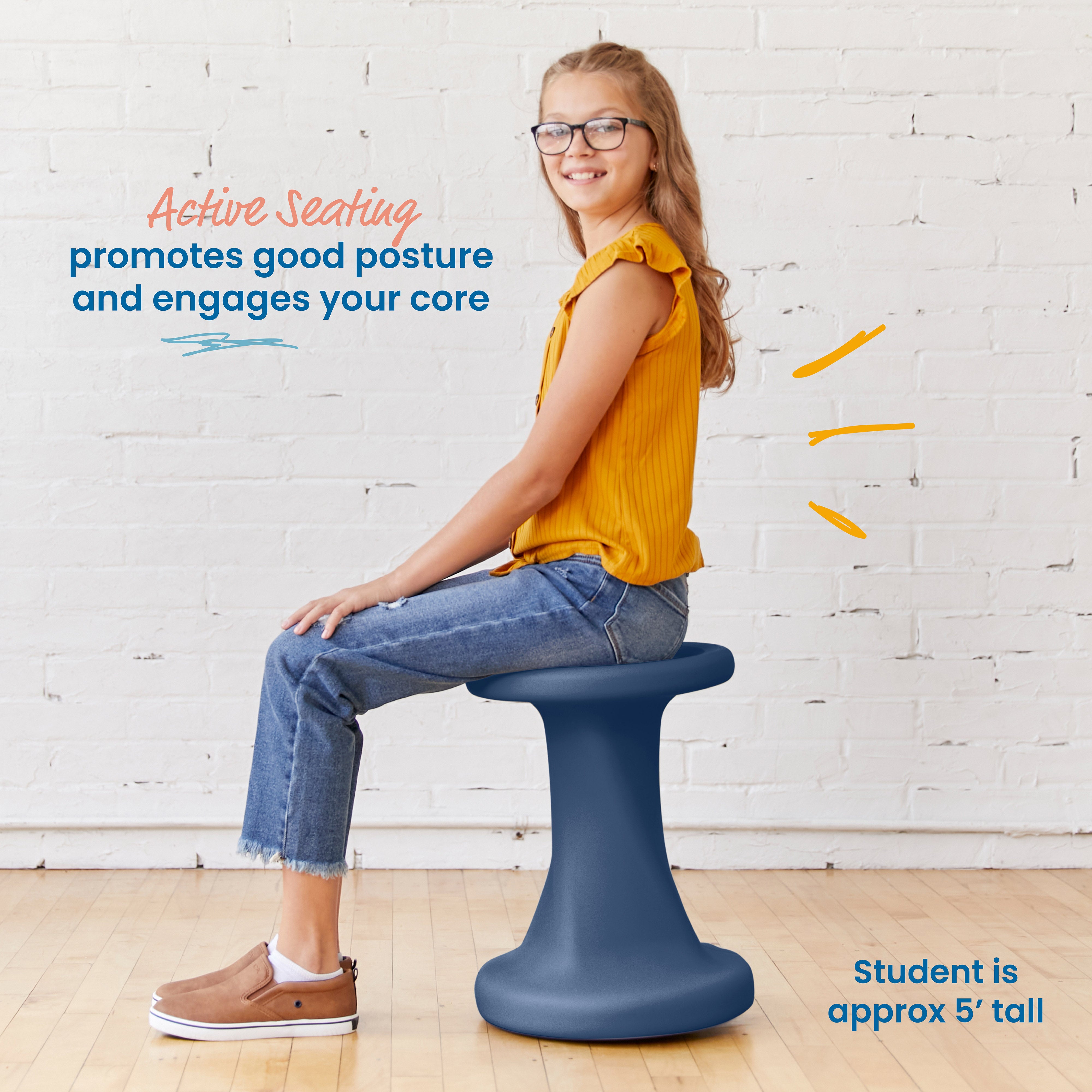Twist Wobble Stool, 18in Seat Height