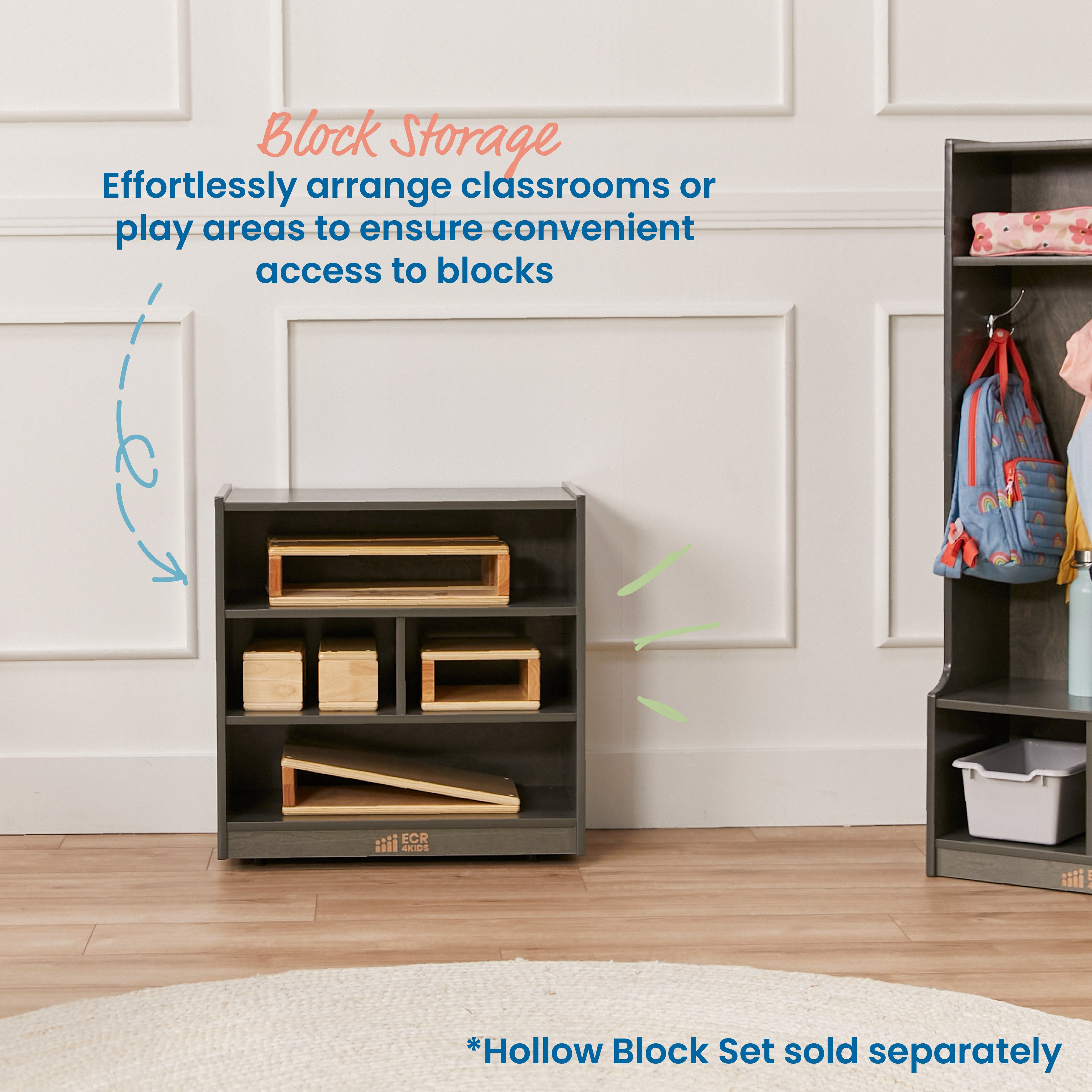 Mobile Block Storage Cart, Small