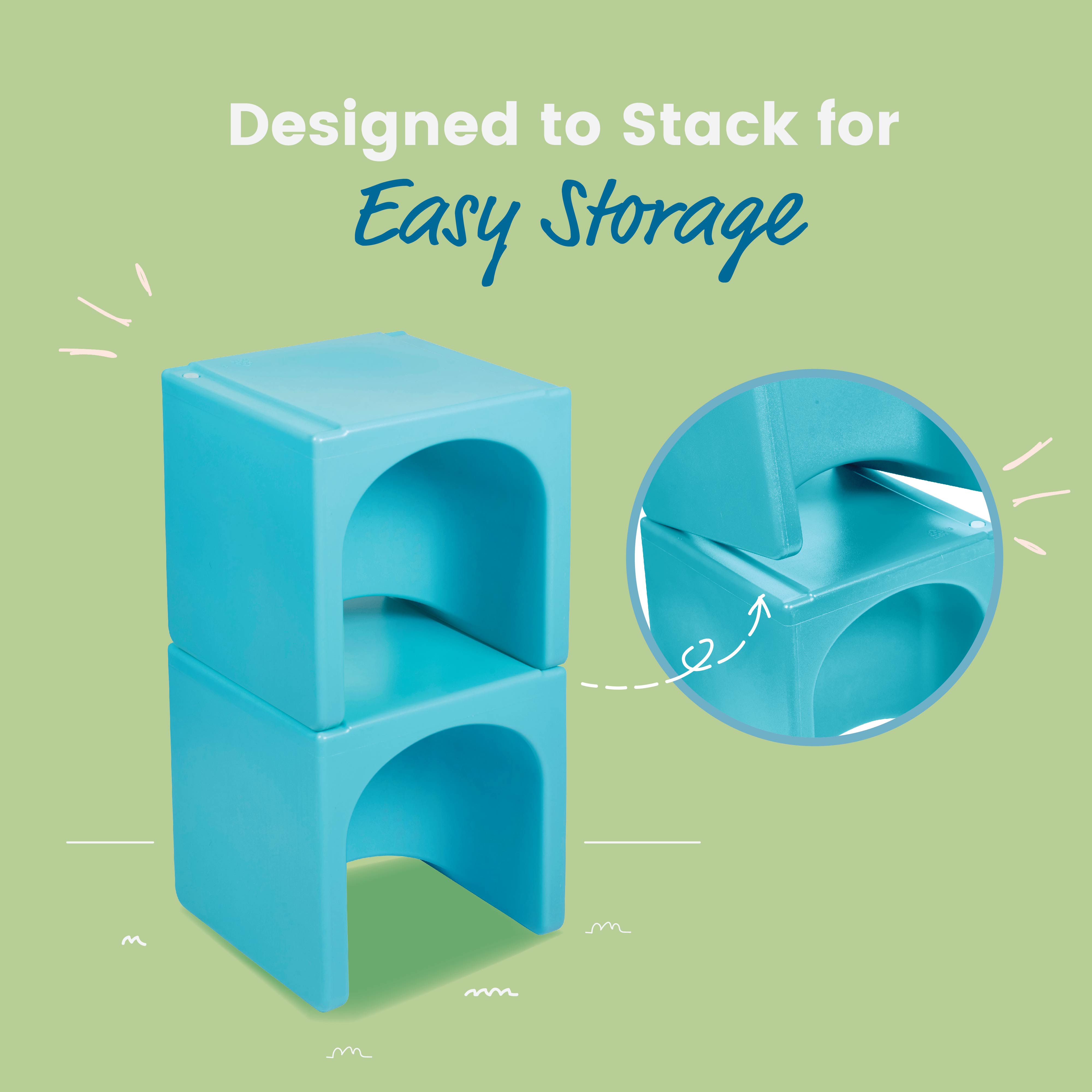 Tri-Me Table and Cube Chair Set, 3-Piece