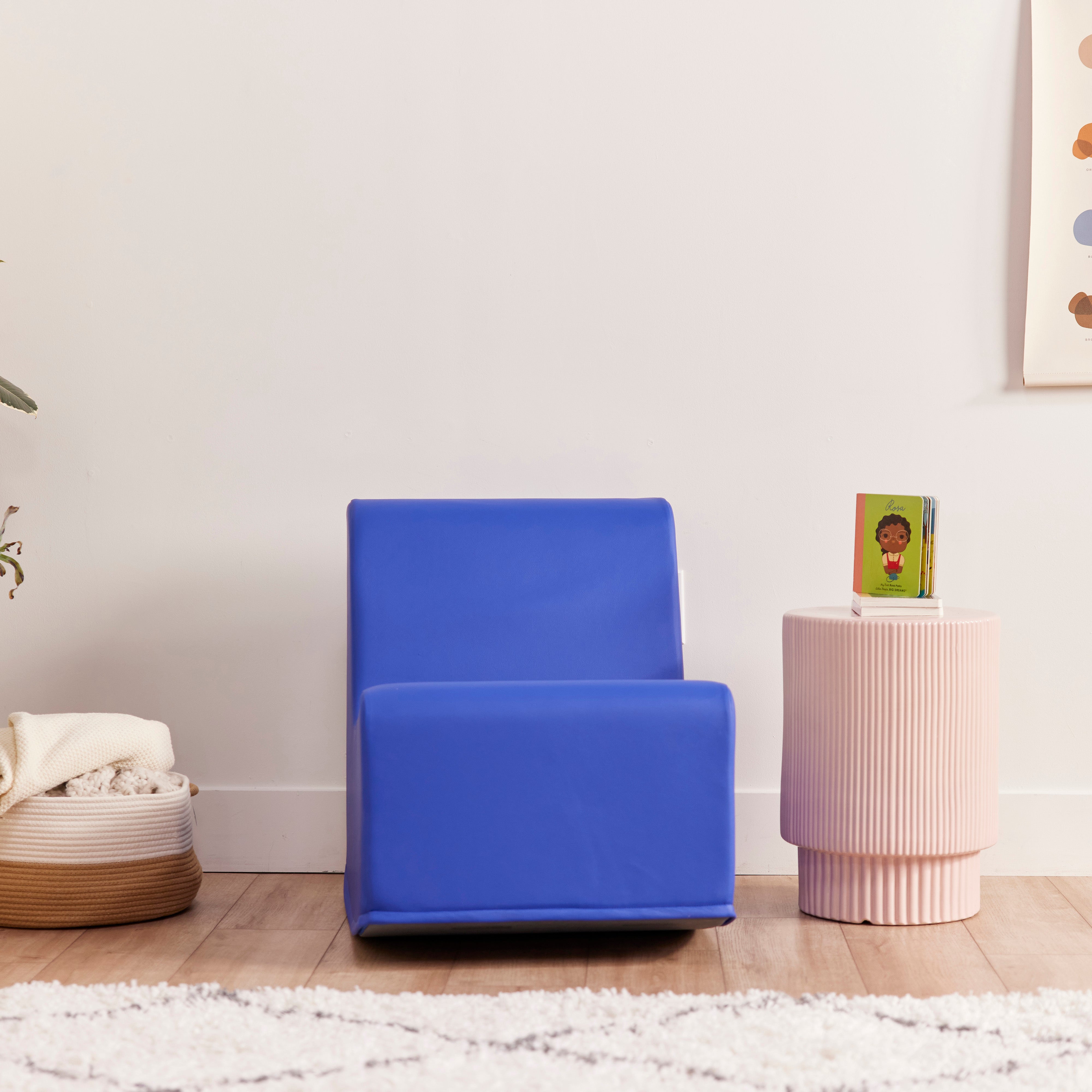 Infant Cozy Reading Corner Package with Book Display, Sit-Up Support Ring and Rocking Chair