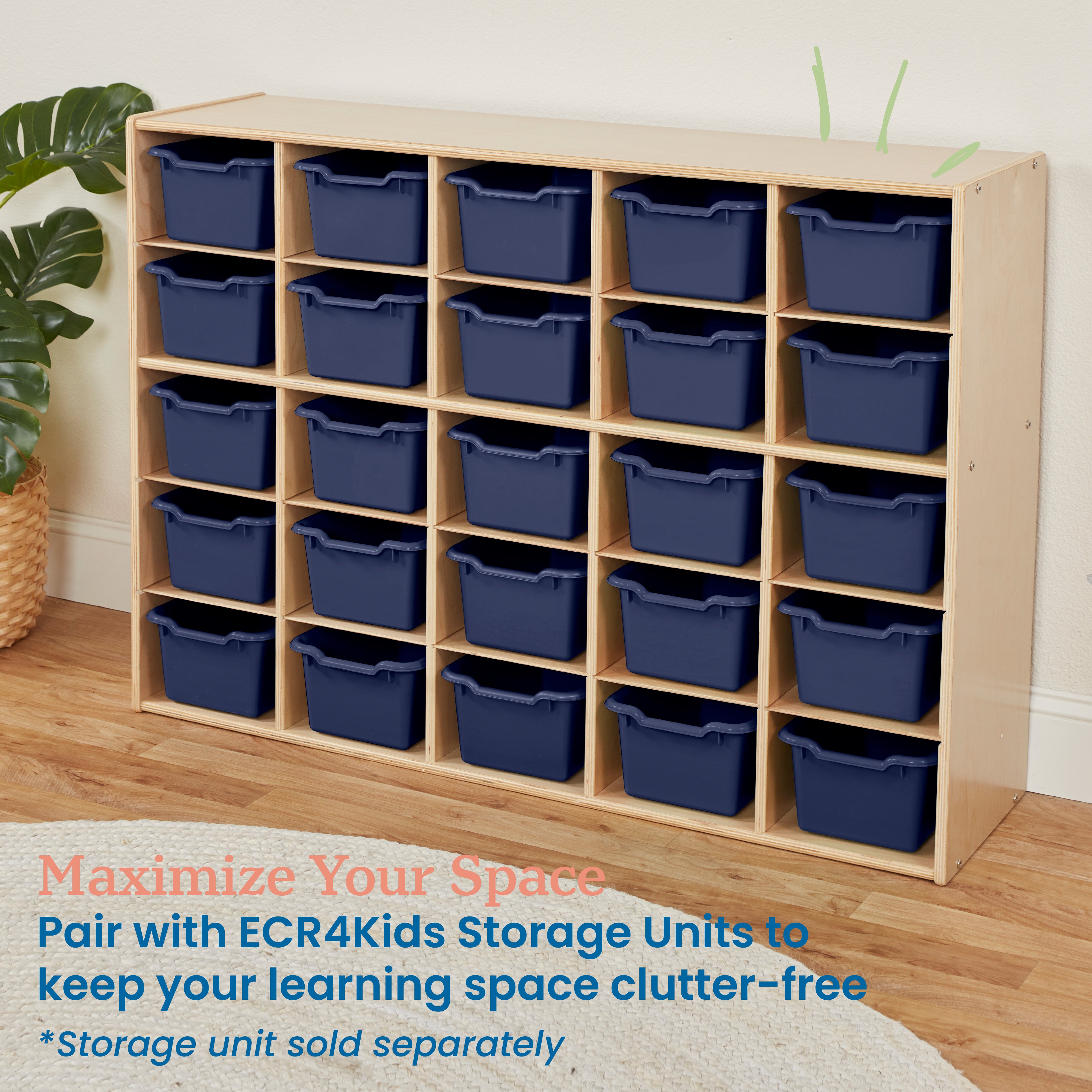 Scoop Front Storage Bins, 25-Piece