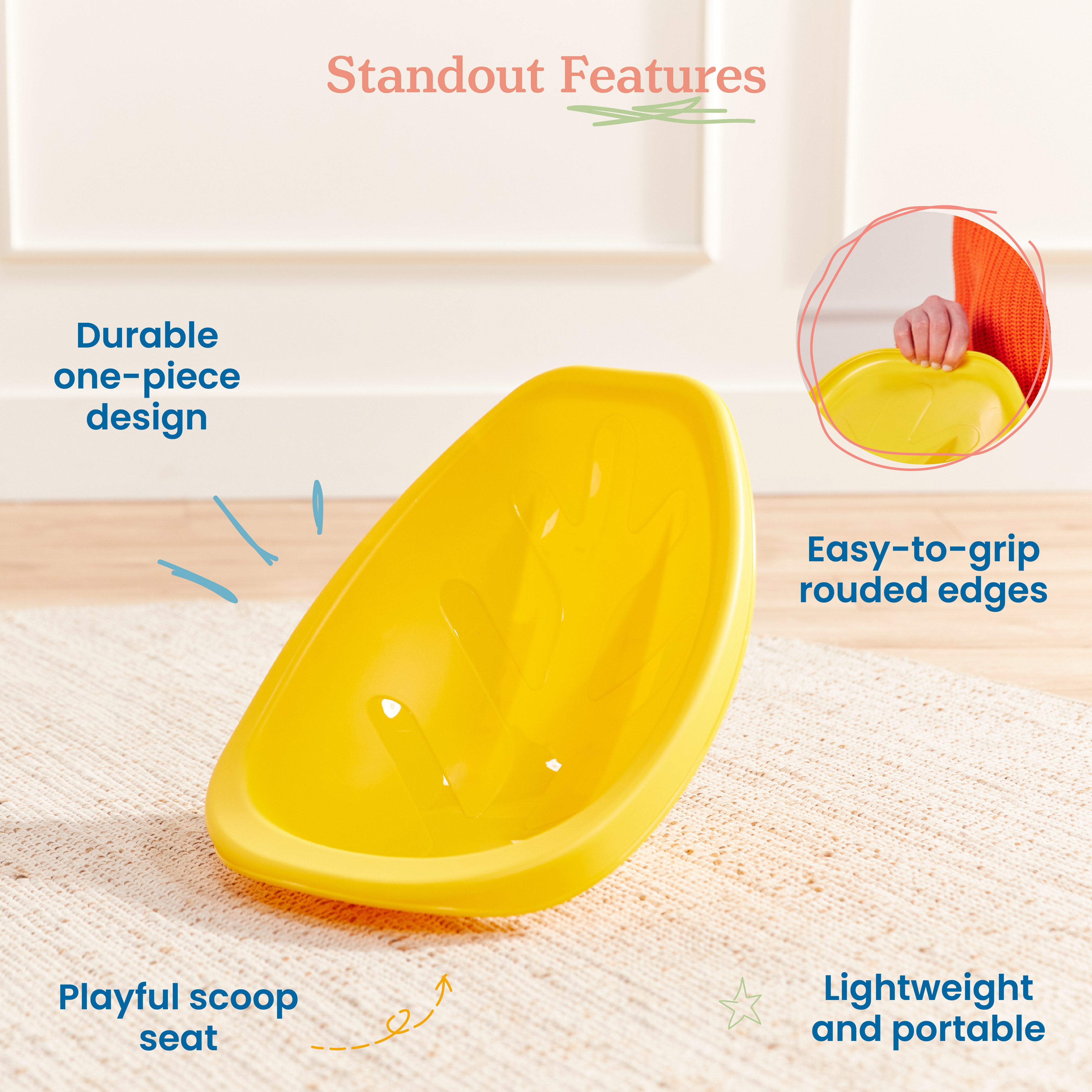 Leaf Scoop Floor Seat, 6-Piece