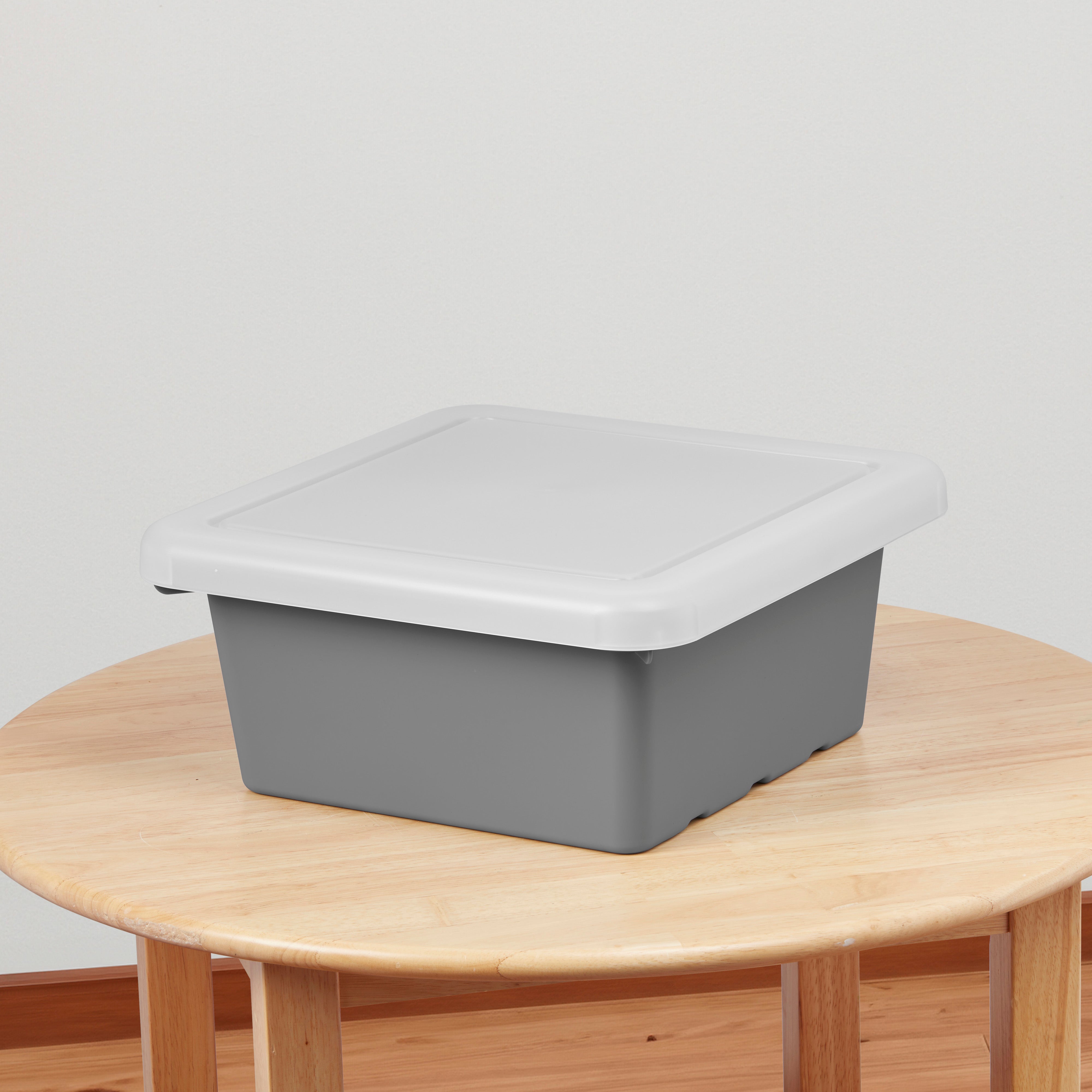 Square Bin with Lid, 4-Pack