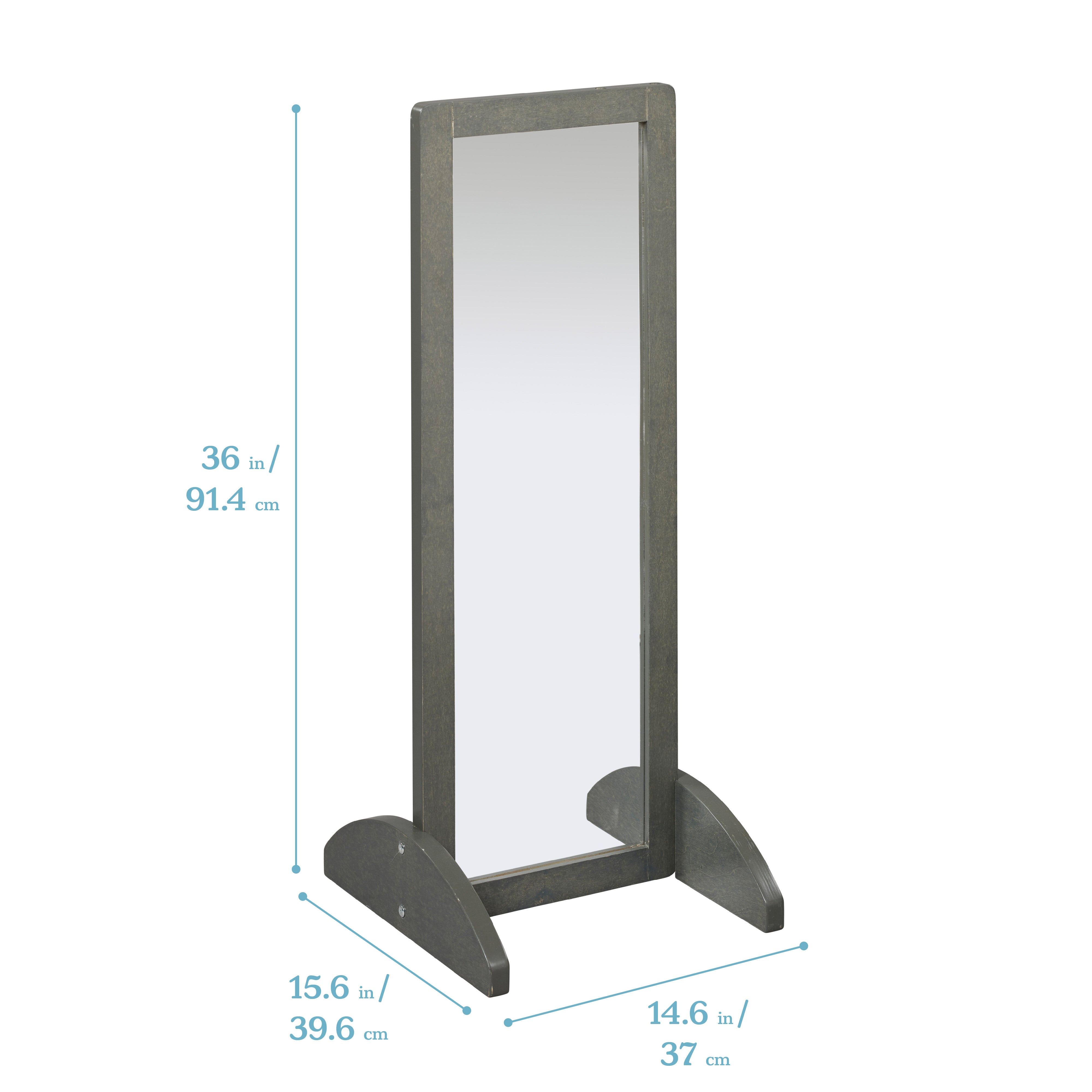 Toddler Single-Sided Bi-Directional Mirror, Wooden