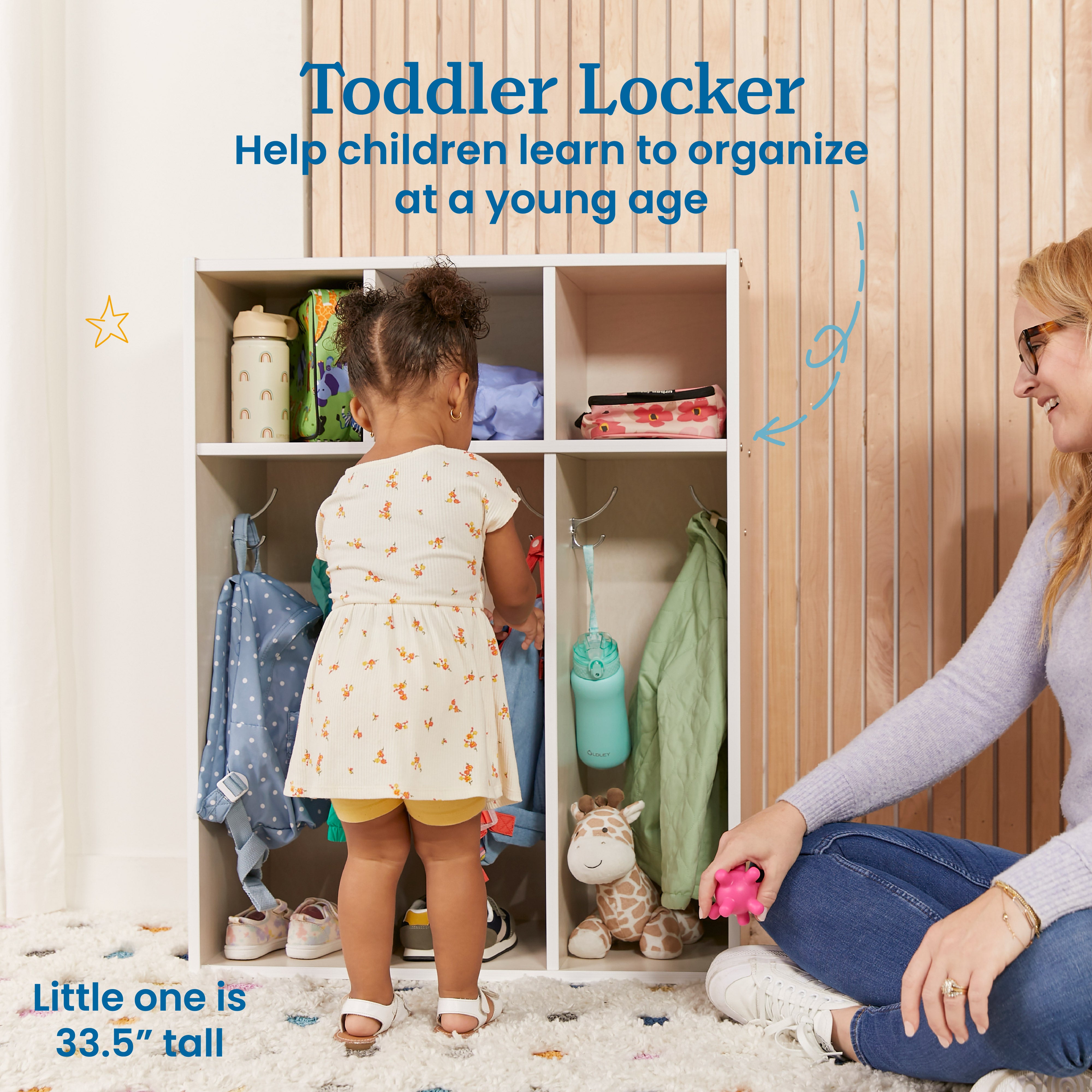 Streamline 3-Section Coat Locker, Toddler Size