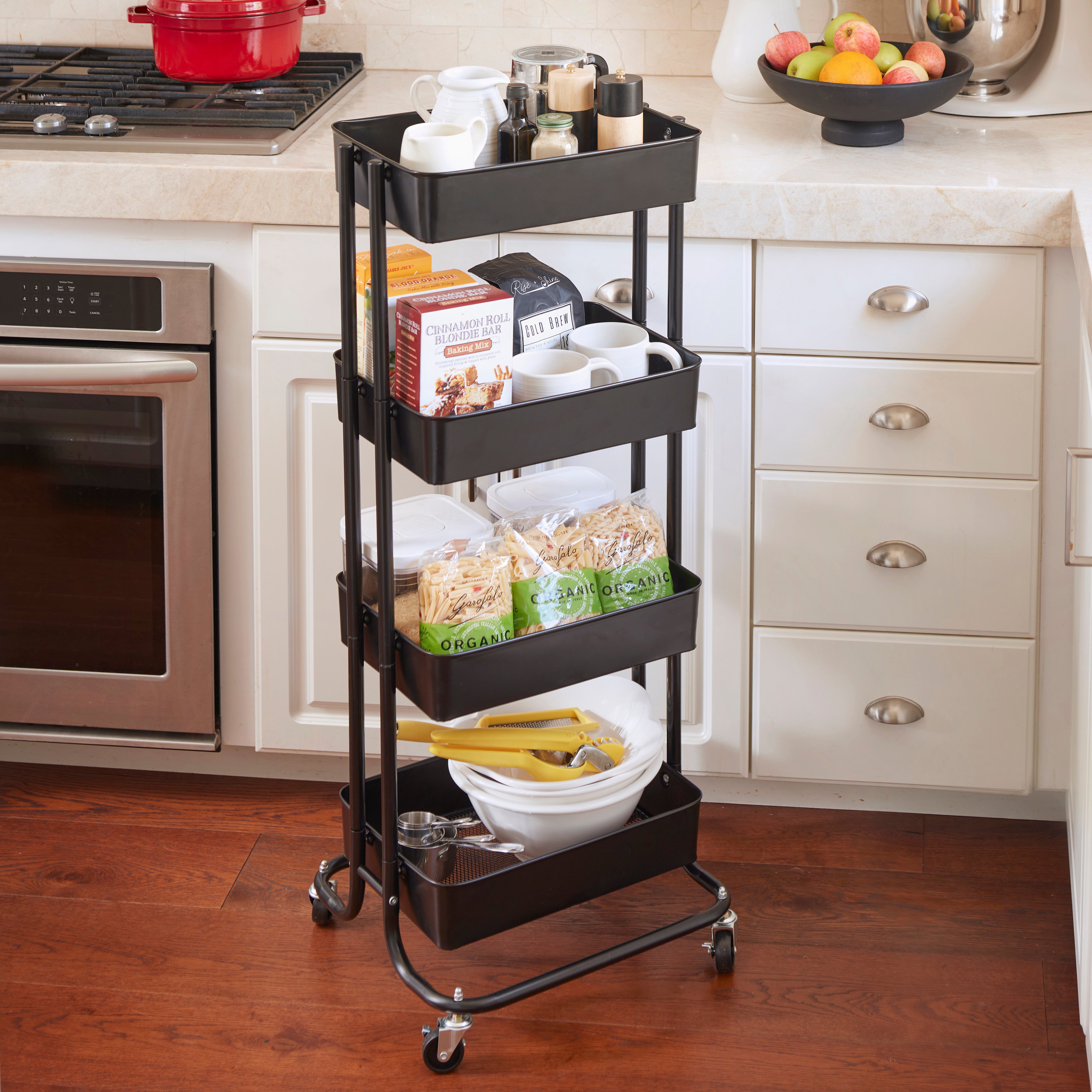 4-Tier Metal Rolling Utility Cart