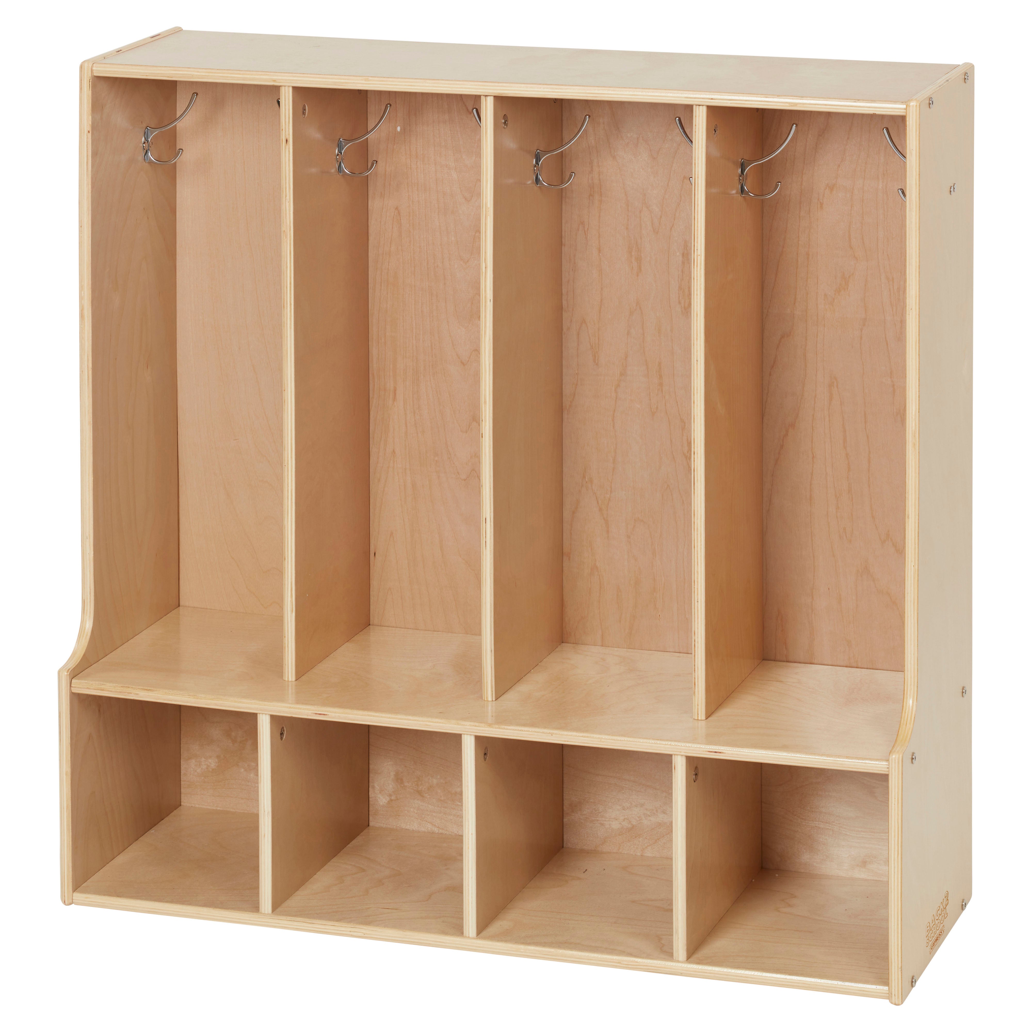 Sleekline 4-Section Toddler Coat Locker with Bench