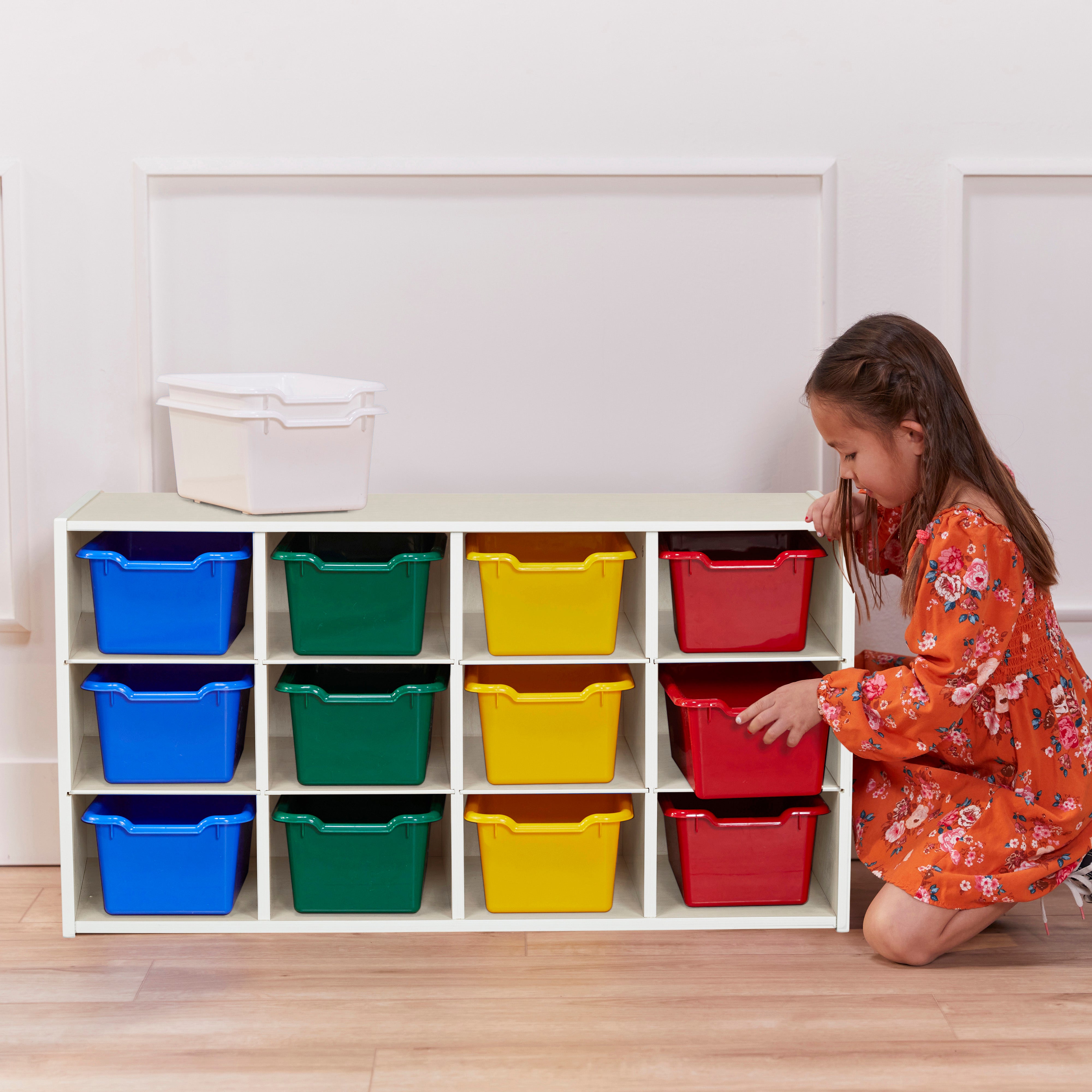 Streamline 12 Cubby Tray Cabinet and 15 Scoop Front Bins, 3x4