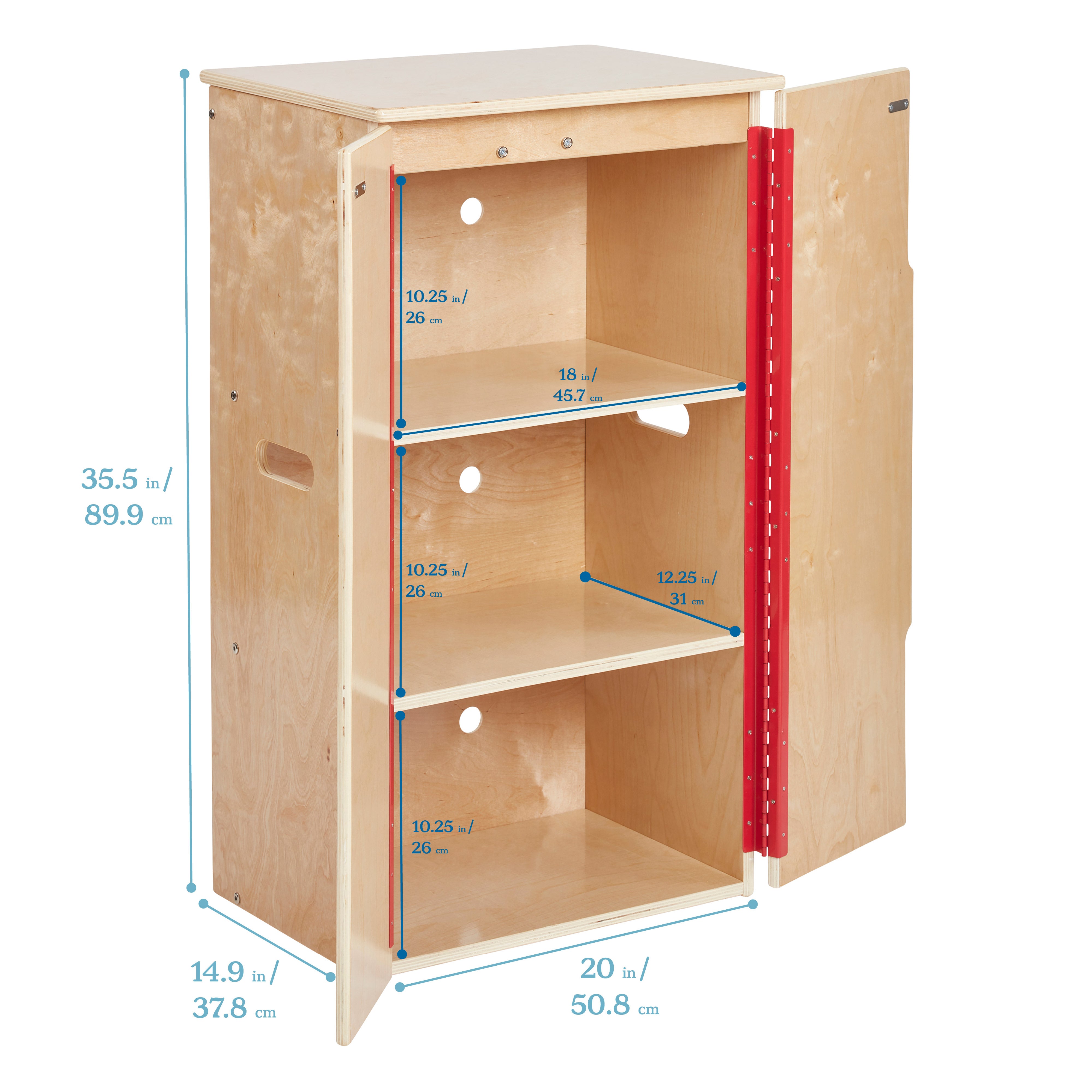 Play Kitchen Refrigerator, Wooden Playset