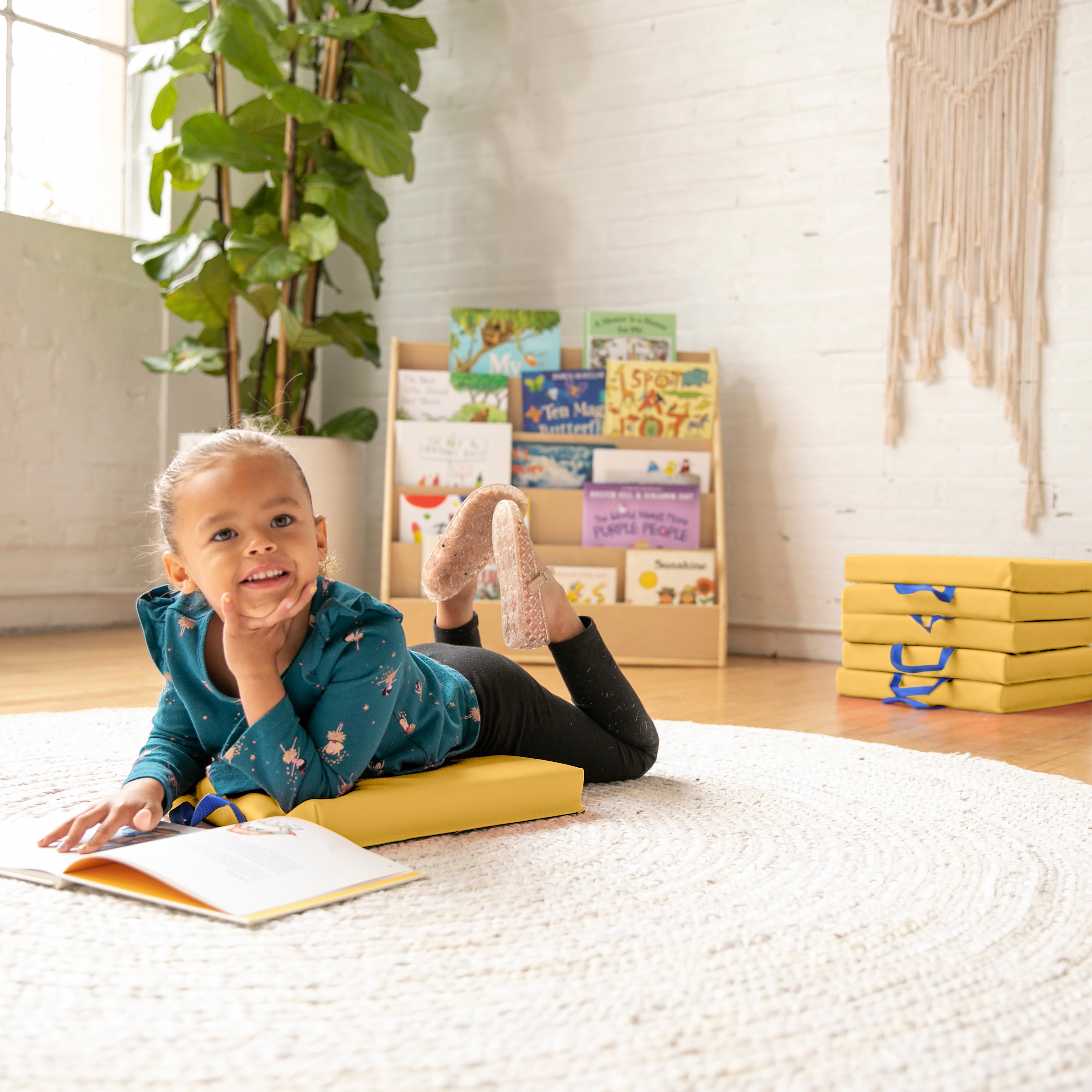 SoftZone Floor Cushions, Square, 6-Piece