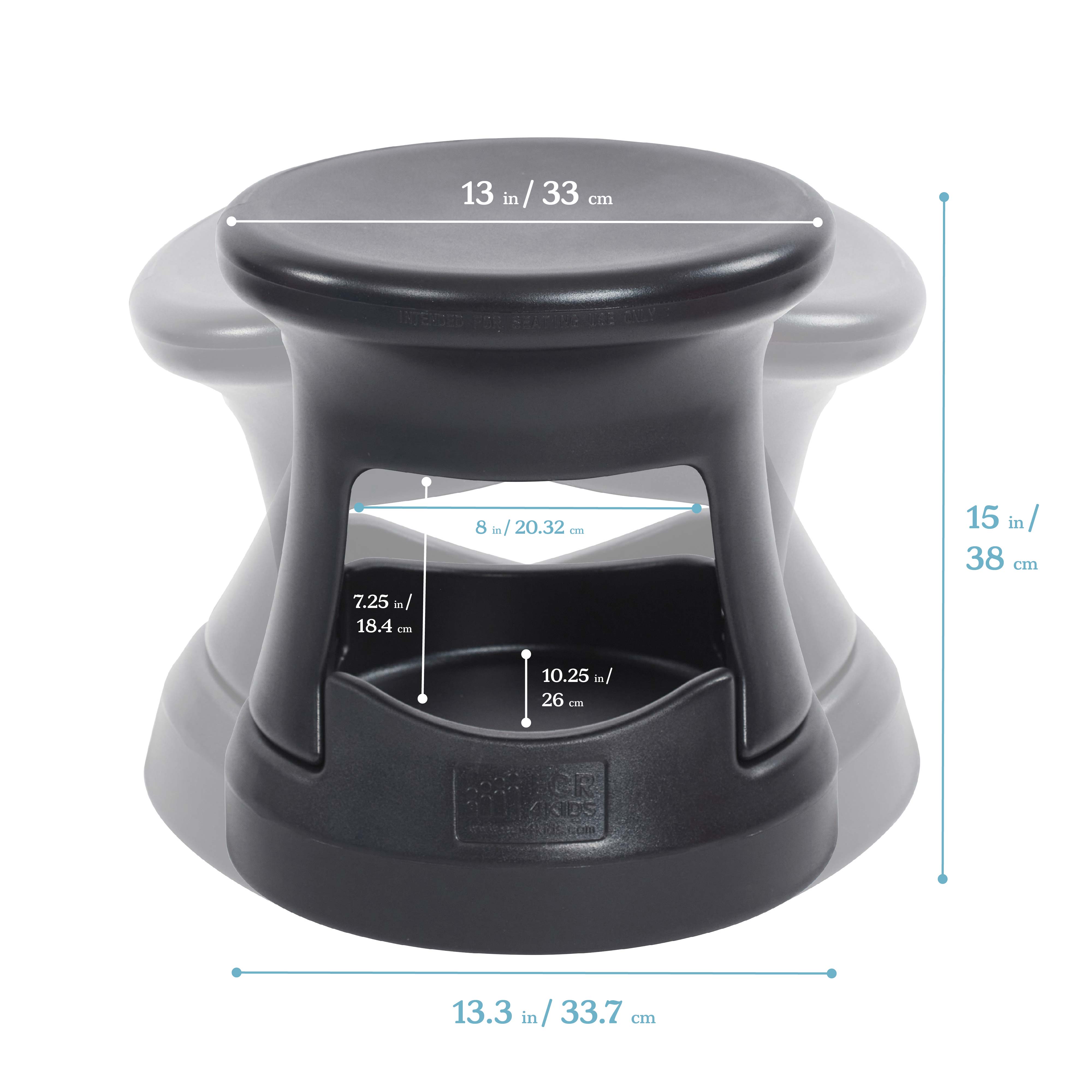 Storage Wobble Stool, 15in Seat Height