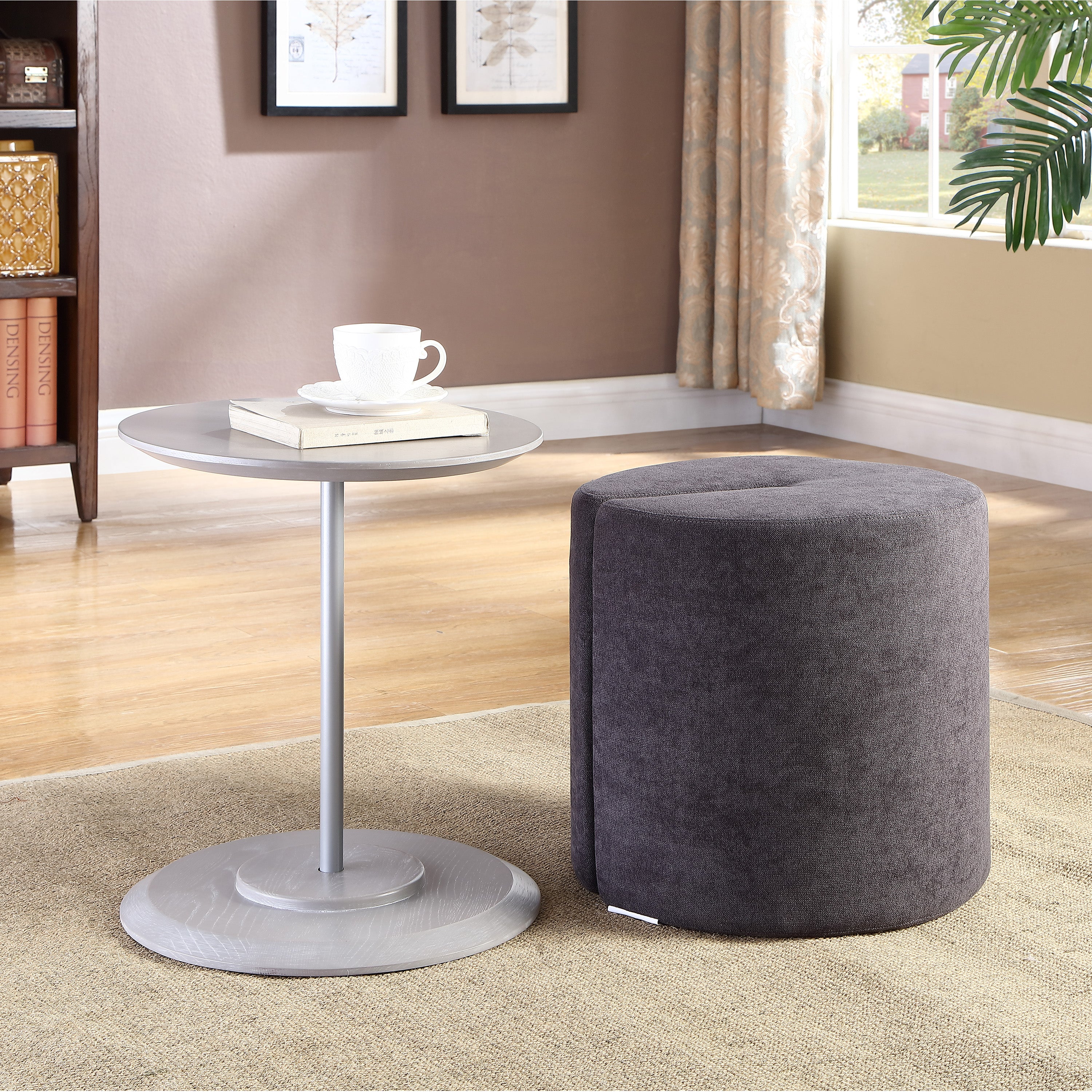 Ashwood Table with Fabric Ottoman, 2-Piece