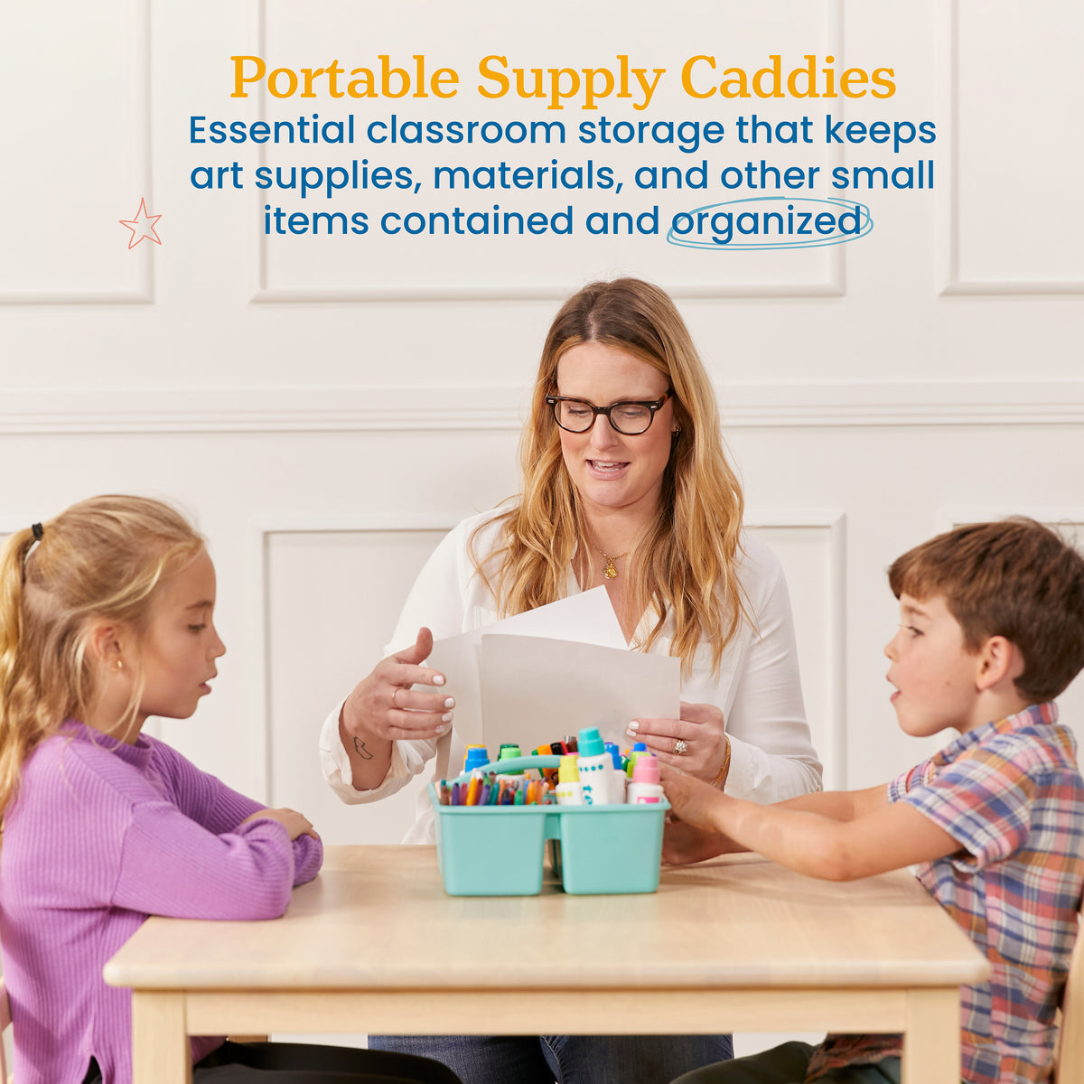 4-Compartment Medium Plastic Caddy, 6-Pack